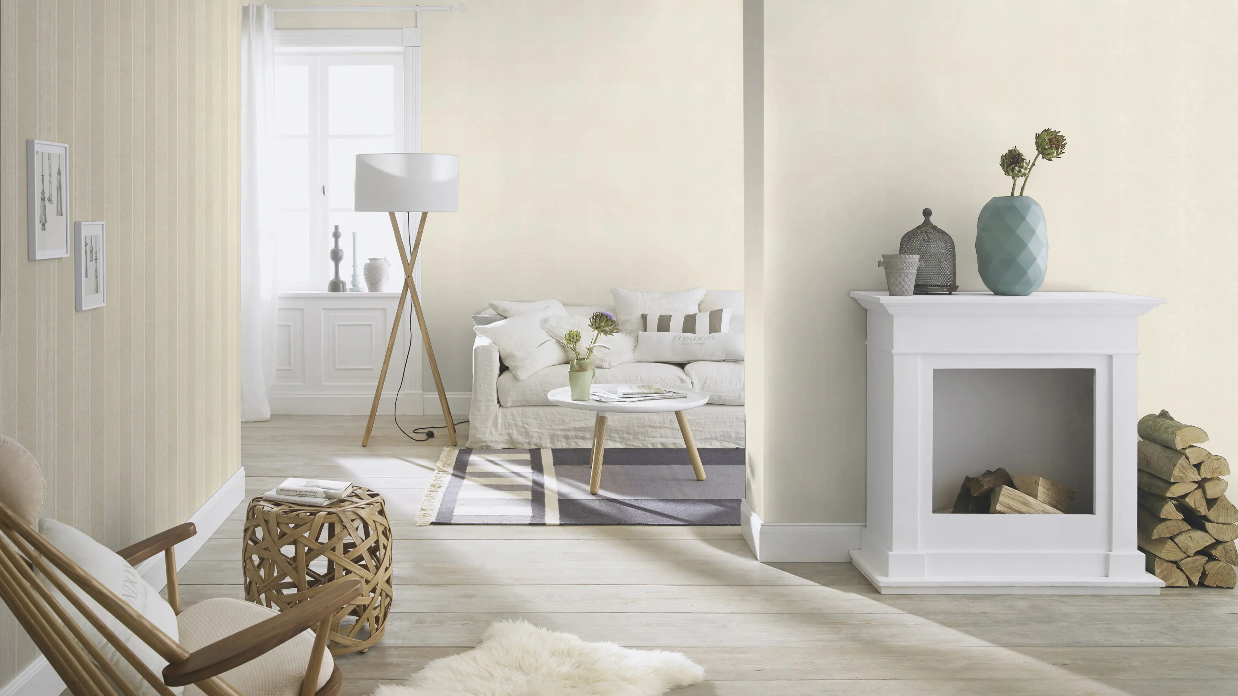 Rasch Vliestapete 463910 Selection Streifen beige-creme, 10,05 x 0,53 m