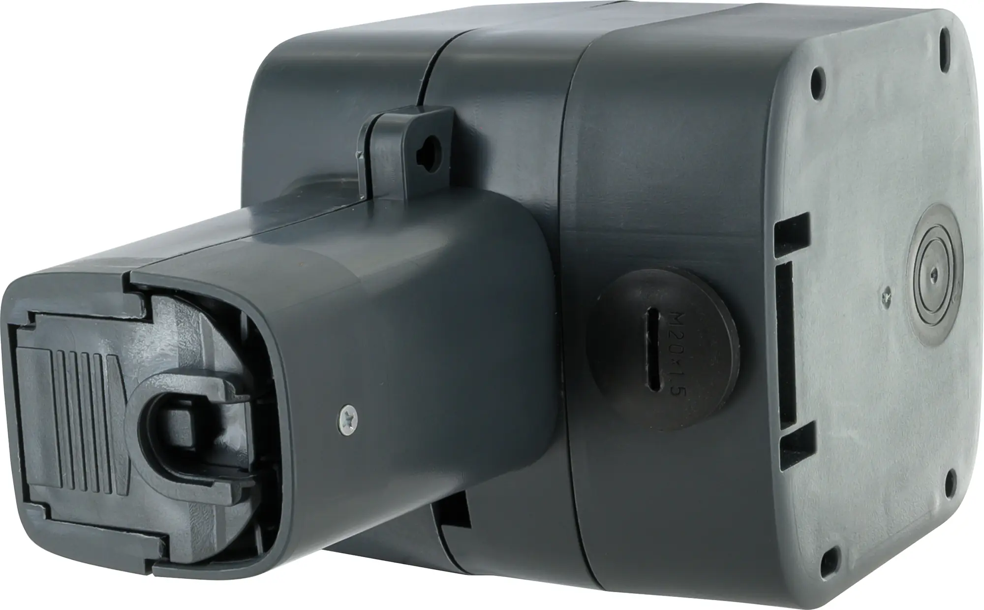 Schwaiger Aufputz-Steckdose 1-fach mit Gelenk IP66 waagerecht