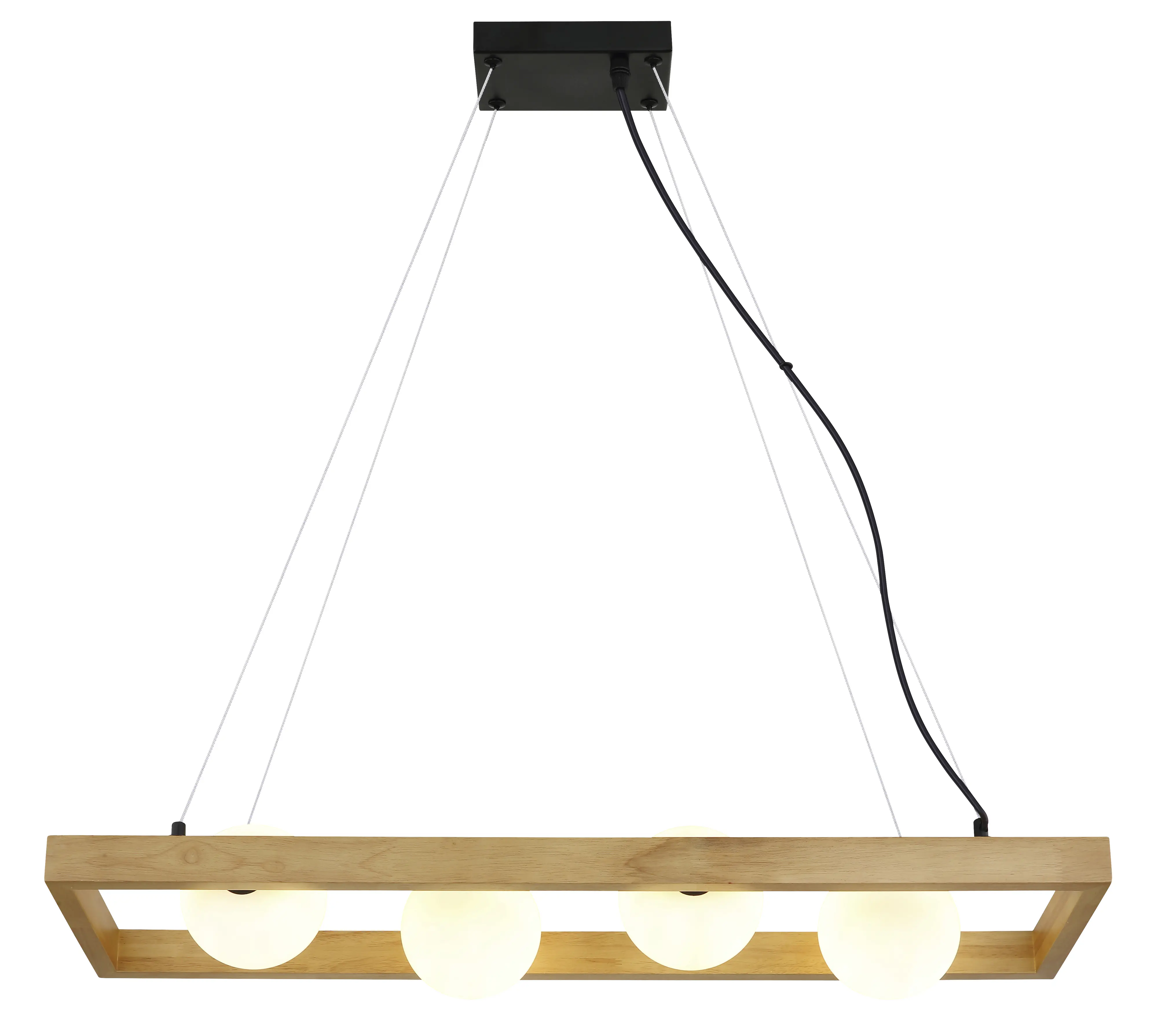 Globo Hängeleuchte Nanda 150 x 84 cm schwarz matt