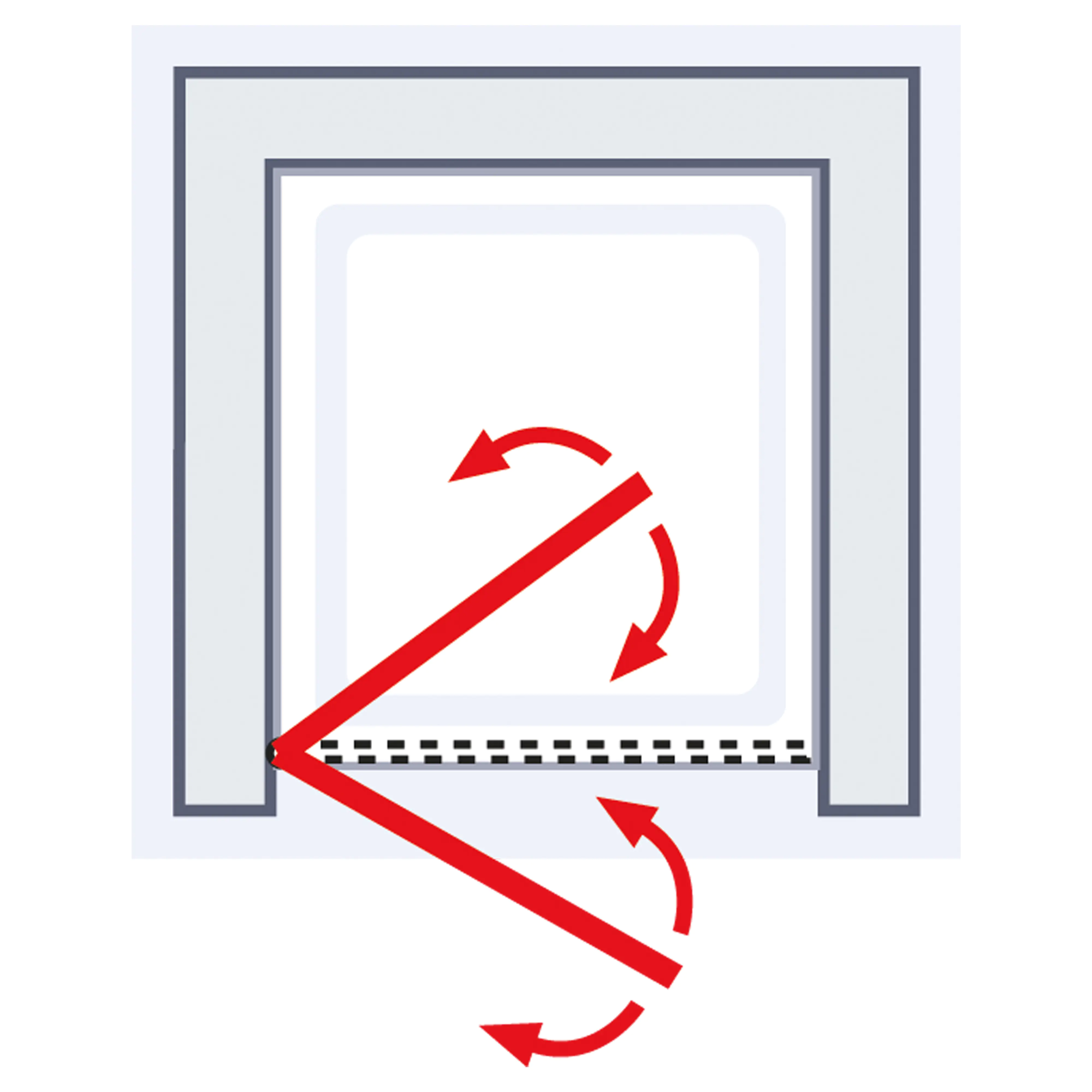 Schulte Nische Drehtür pendelbar 100 x 200  cm Toura