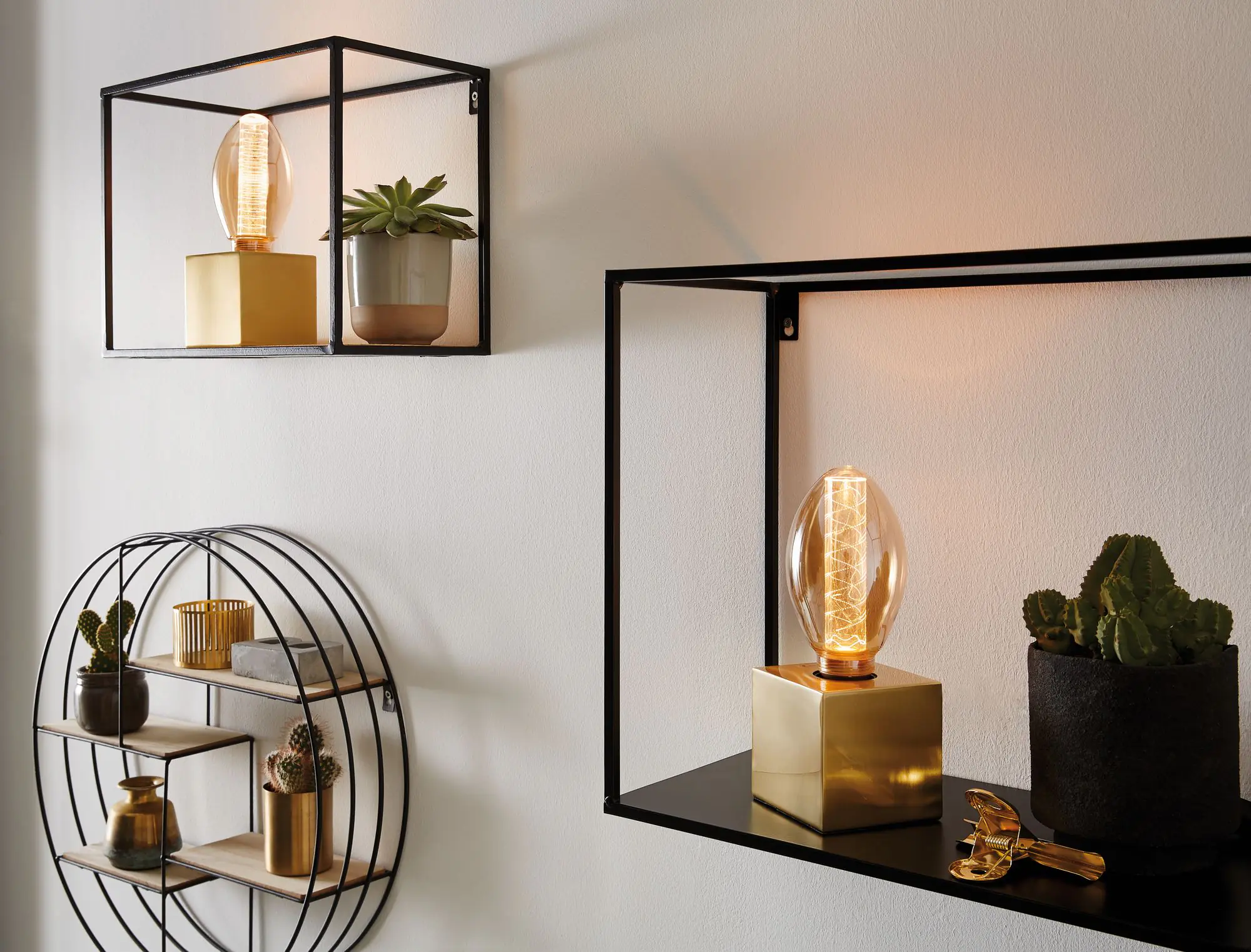 Paulmann Tischleuchte Neordic Dilja E27, messing gebürstet, dimmbar