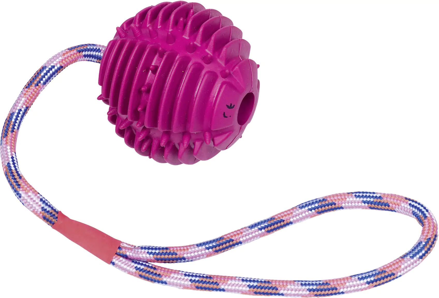 Nobby Vollgummi Ball mit Seil lila Ball 7,5 cm Seil 30 cm Nobby Vollgummi Ball mit Seil lila Ball 7,5 cm Seil 30 cm