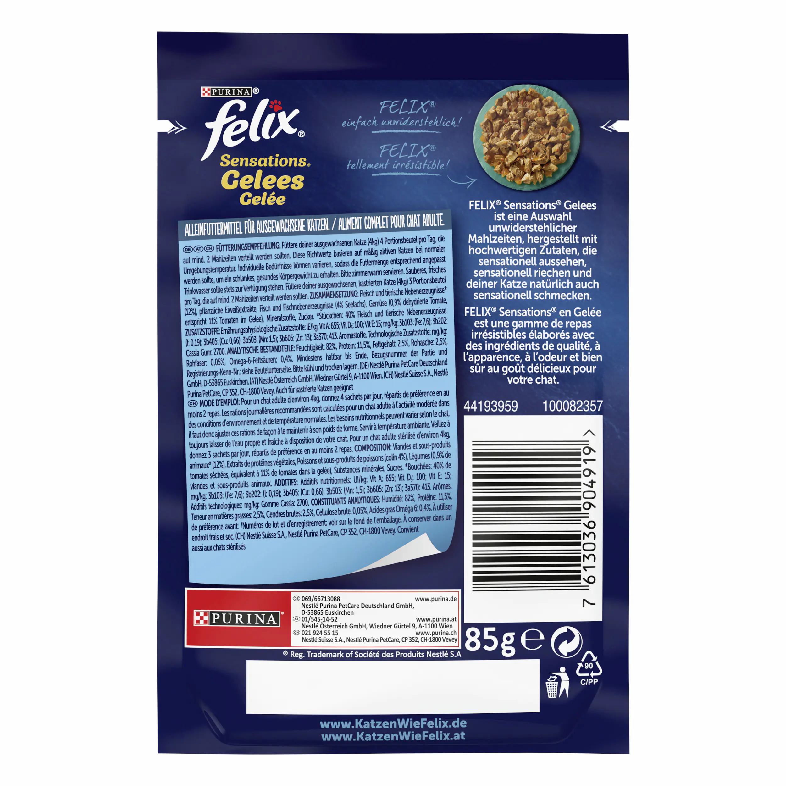 Felix Sensations Gelees Seelachs & Tomate 85 g