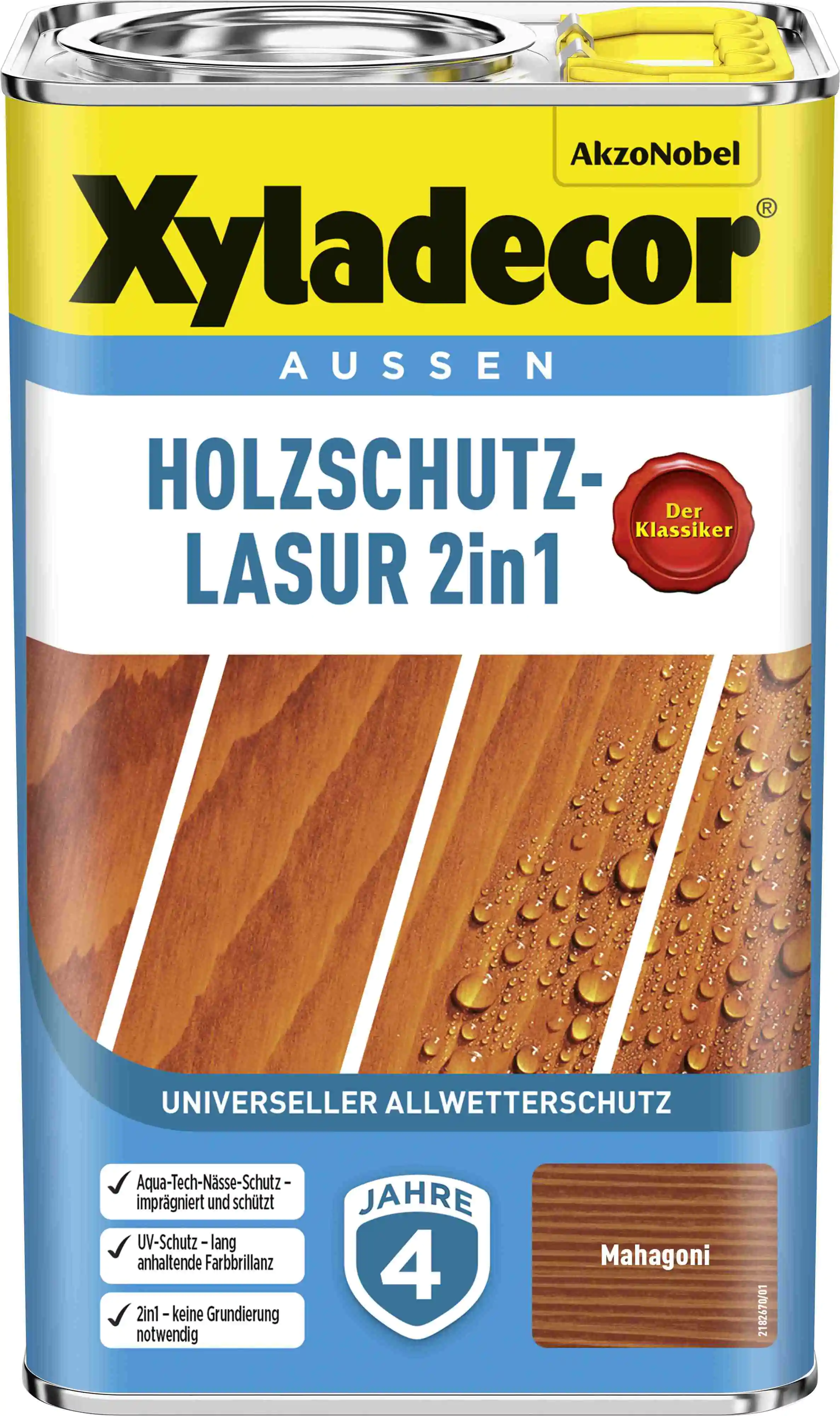 Xyladecor Holzschutzlasur 2,5 L mahagoni 2in1 Xyladecor Holzschutzlasur 2,5 L mahagoni 2in1