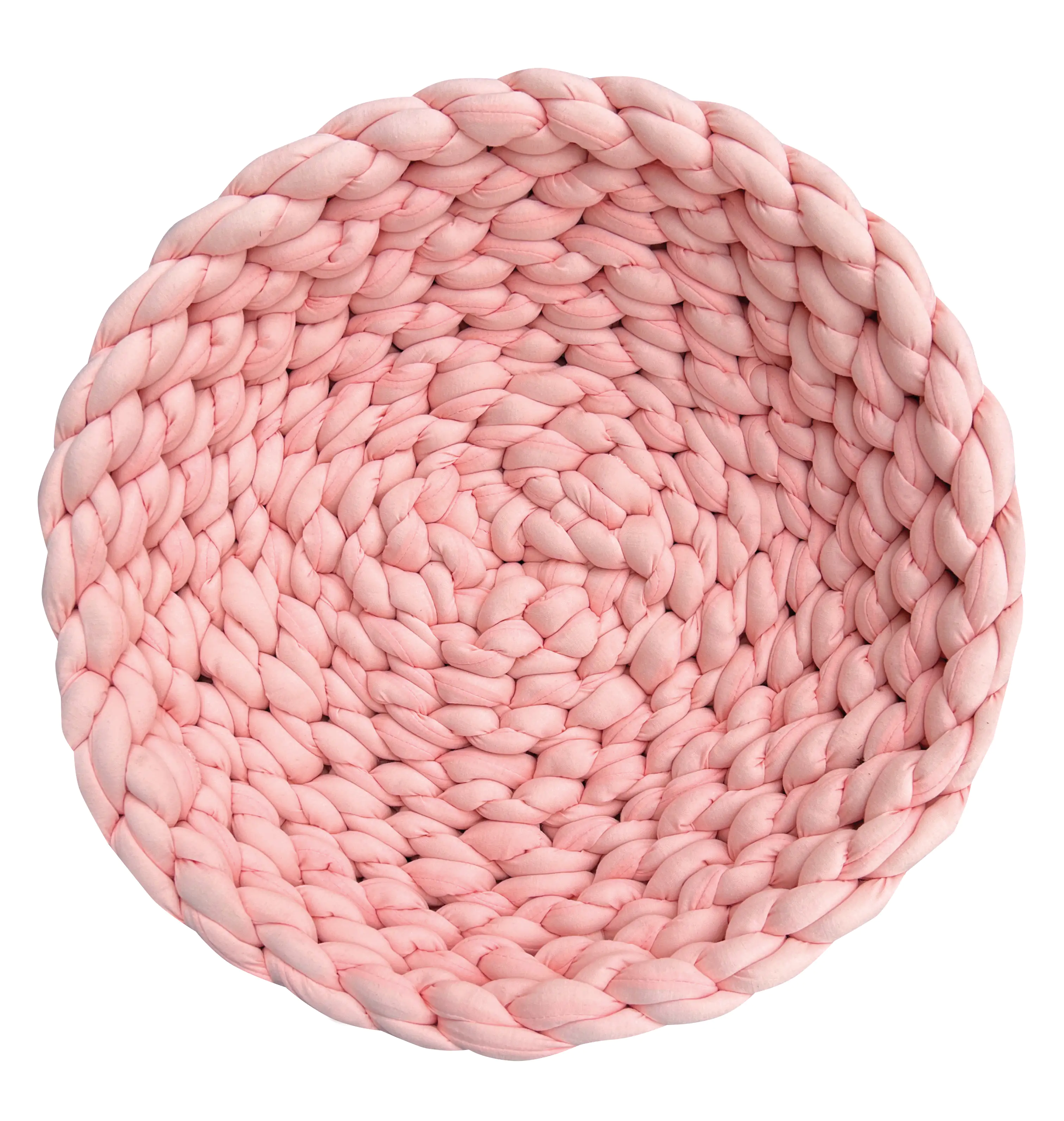 Katzenkorb Grobstrick geflochten 50 x 50 x 15 cm rosa Katzenkorb Grobstrick geflochten 50 x 50 x 15 cm rosa