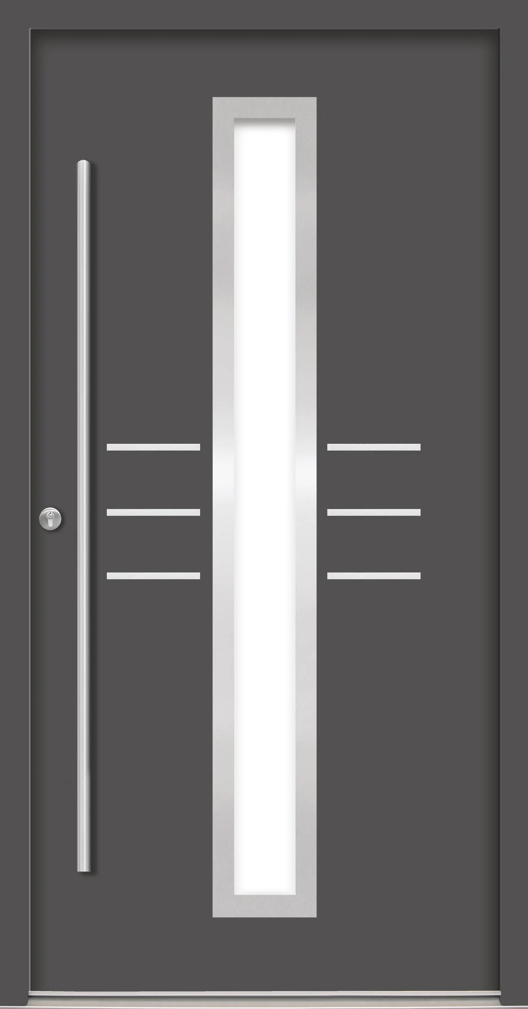 Splendoor Haustür Passivedoor Premium B07 Anthrazit DIN Links 110 x 210 cm