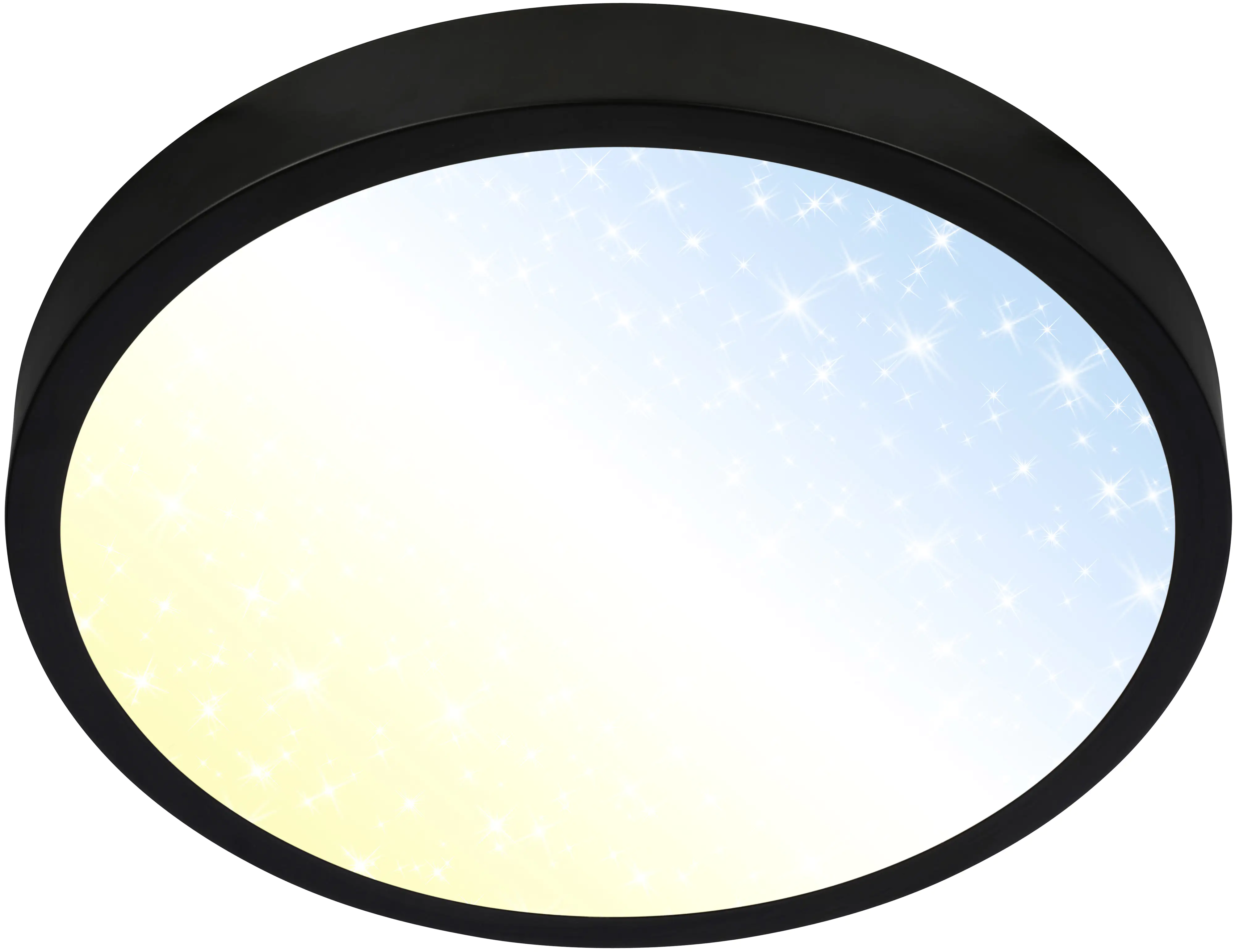 Briloner LED Deckenleuchte Runa Ø 38 cm schwarz Sternencover CCT