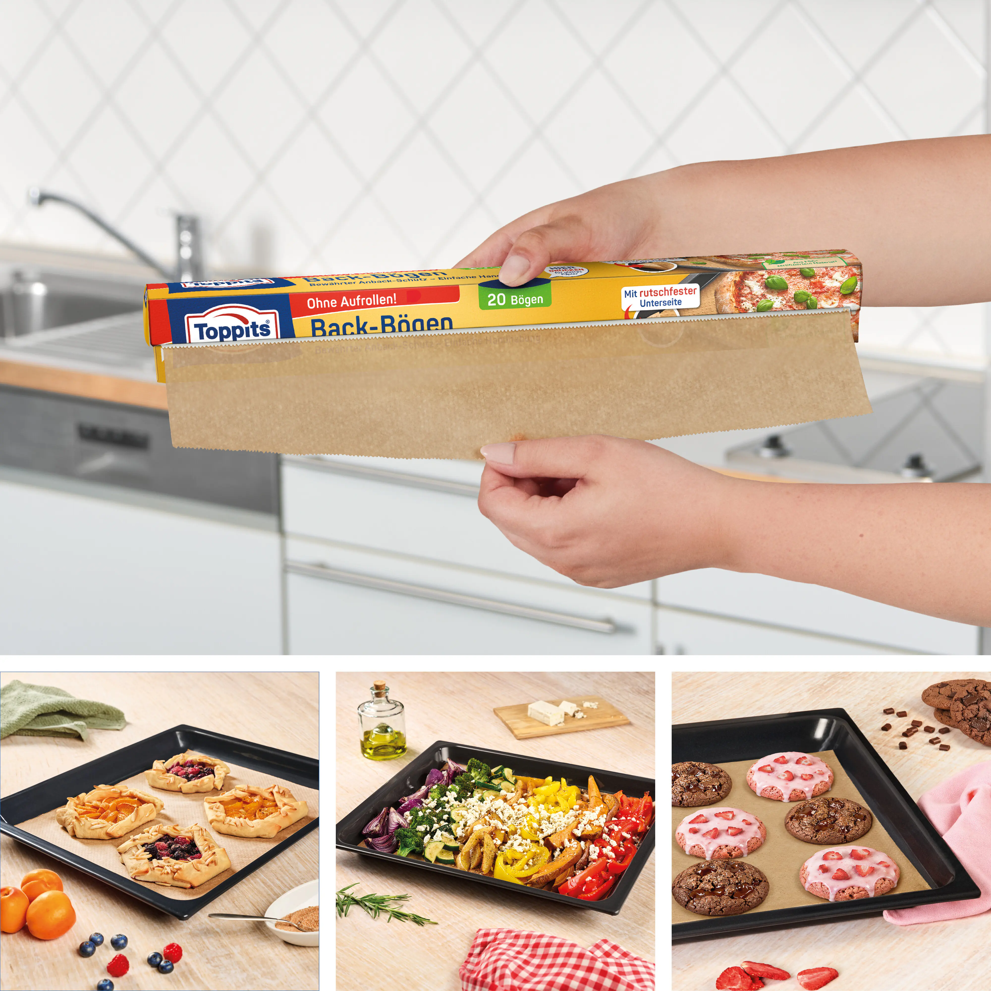 Toppits® Backpapier-Bögen Rutschfest FSC MIX SGSCH-COC-008678