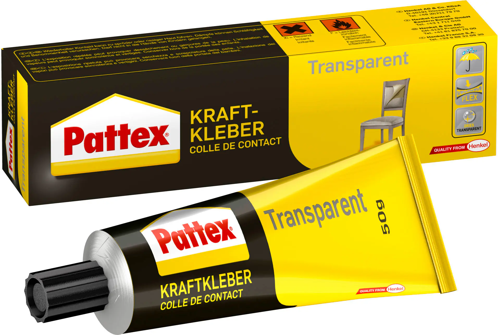 Pattex Kraftkleber Transparent 50 g Tube Pattex Kraftkleber Transparent 50 g Tube