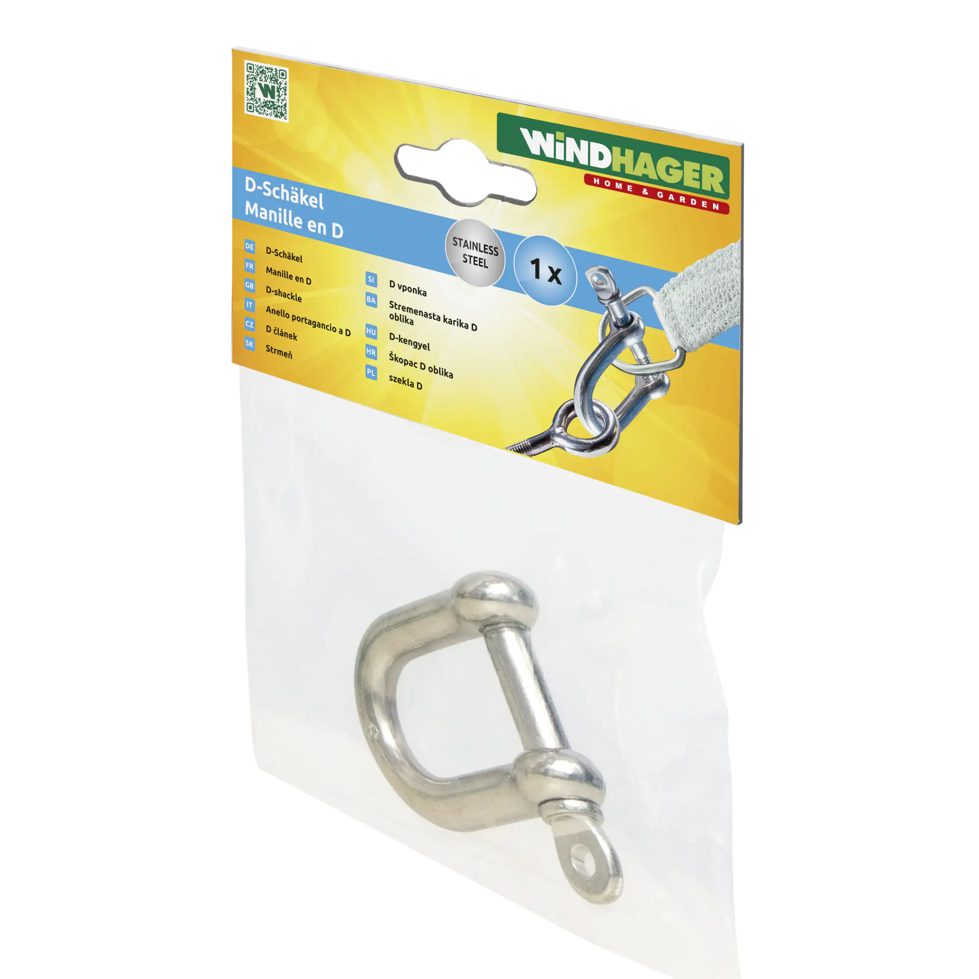 Windhager D-Schäkel Edelstahl rostfrei