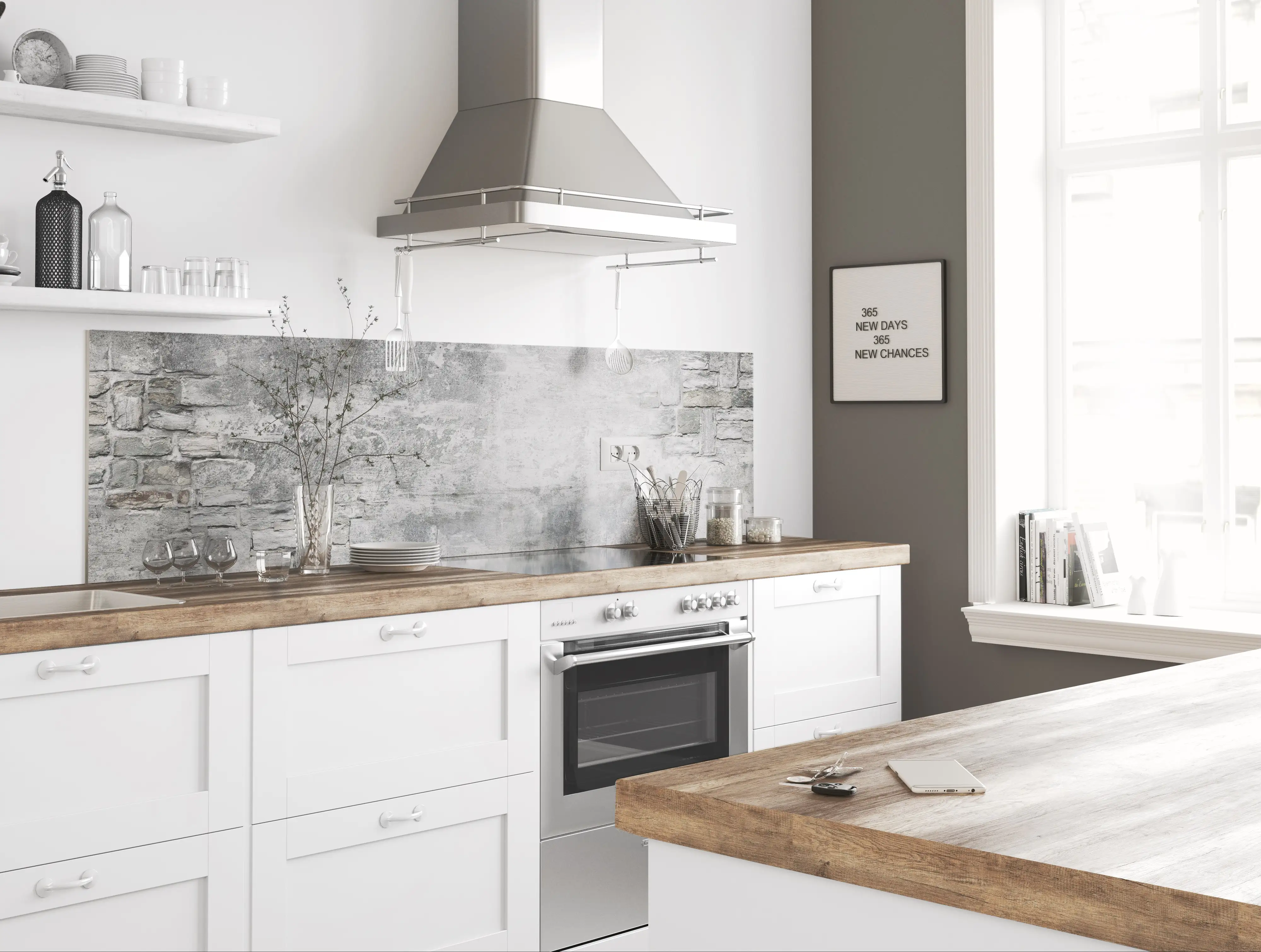 Küchenrückwand WandArt Easy vintage bricks 80 x 58,5 cm