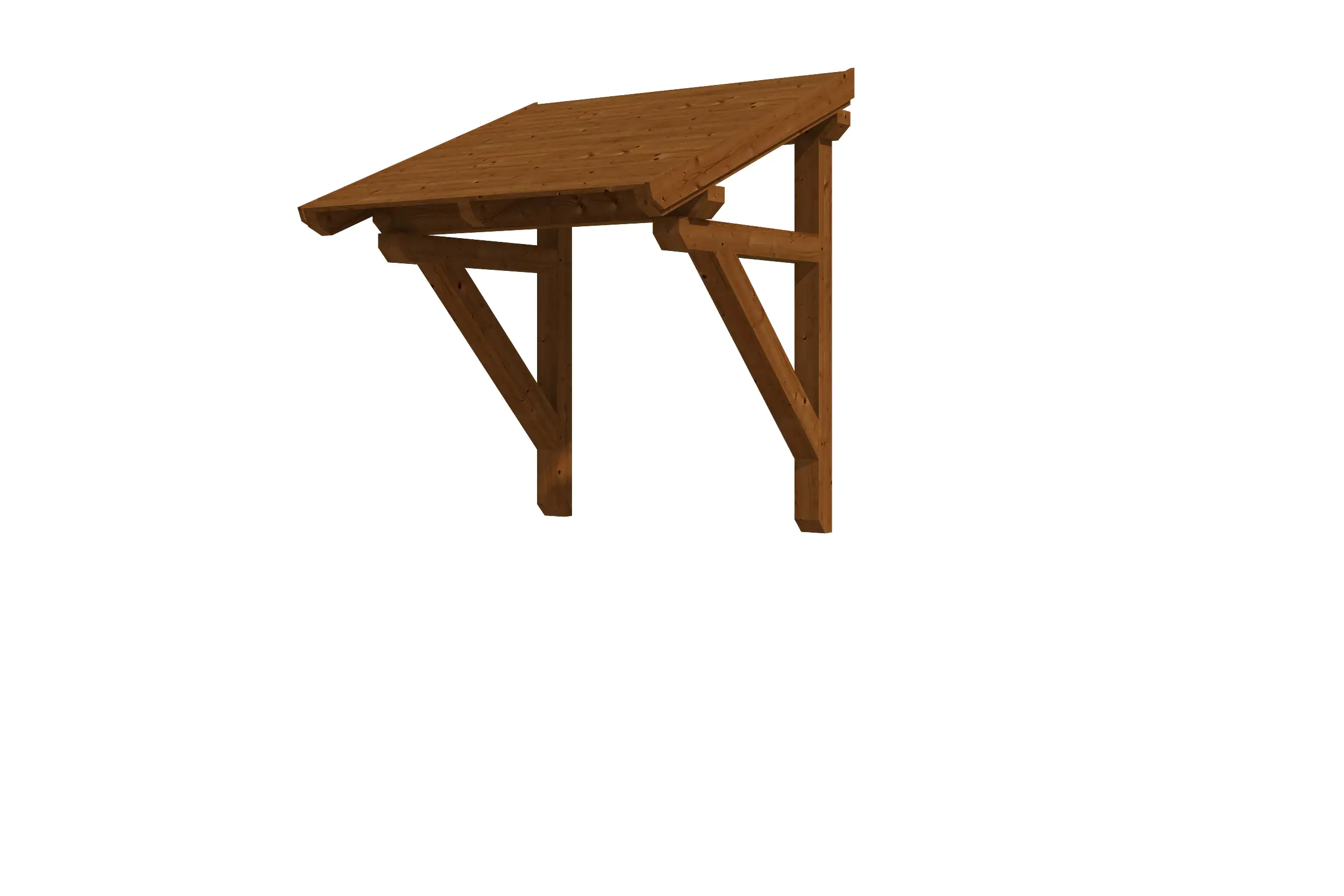 4018211016860 SKAN HOLZ Vordach Potsdam Typ 1 176 x 156 cm, lasiert in Nussbaum