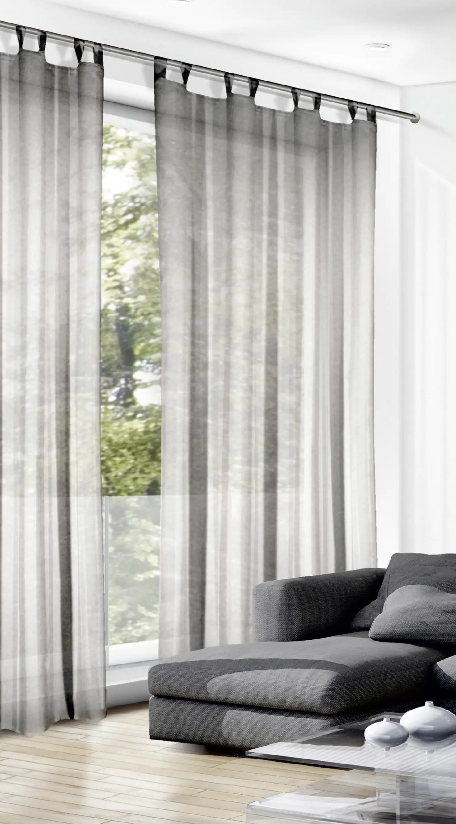 Neusser Collection Schlaufenschal David Doppelpack, grau, 140 x 245 cm Neusser Collection Schlaufenschal David Doppelpack, grau, 140 x 245 cm