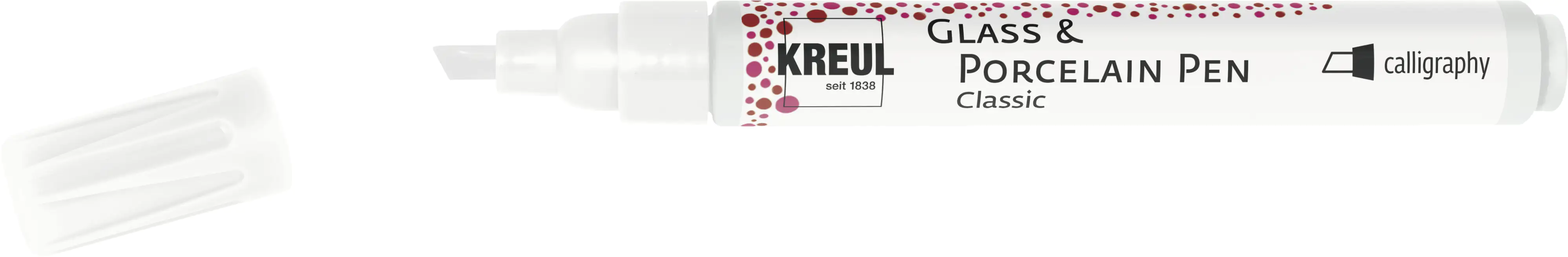 Kreul Glass & Porcelain Pen Classic Kalligraph weiß 1- 4 mm