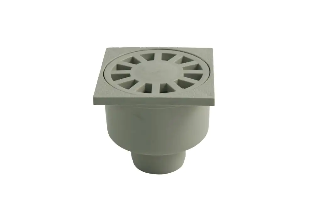 Marley Hof-Ablauf DN 50 Abgang senkrecht, Rost 10 x 10 cm