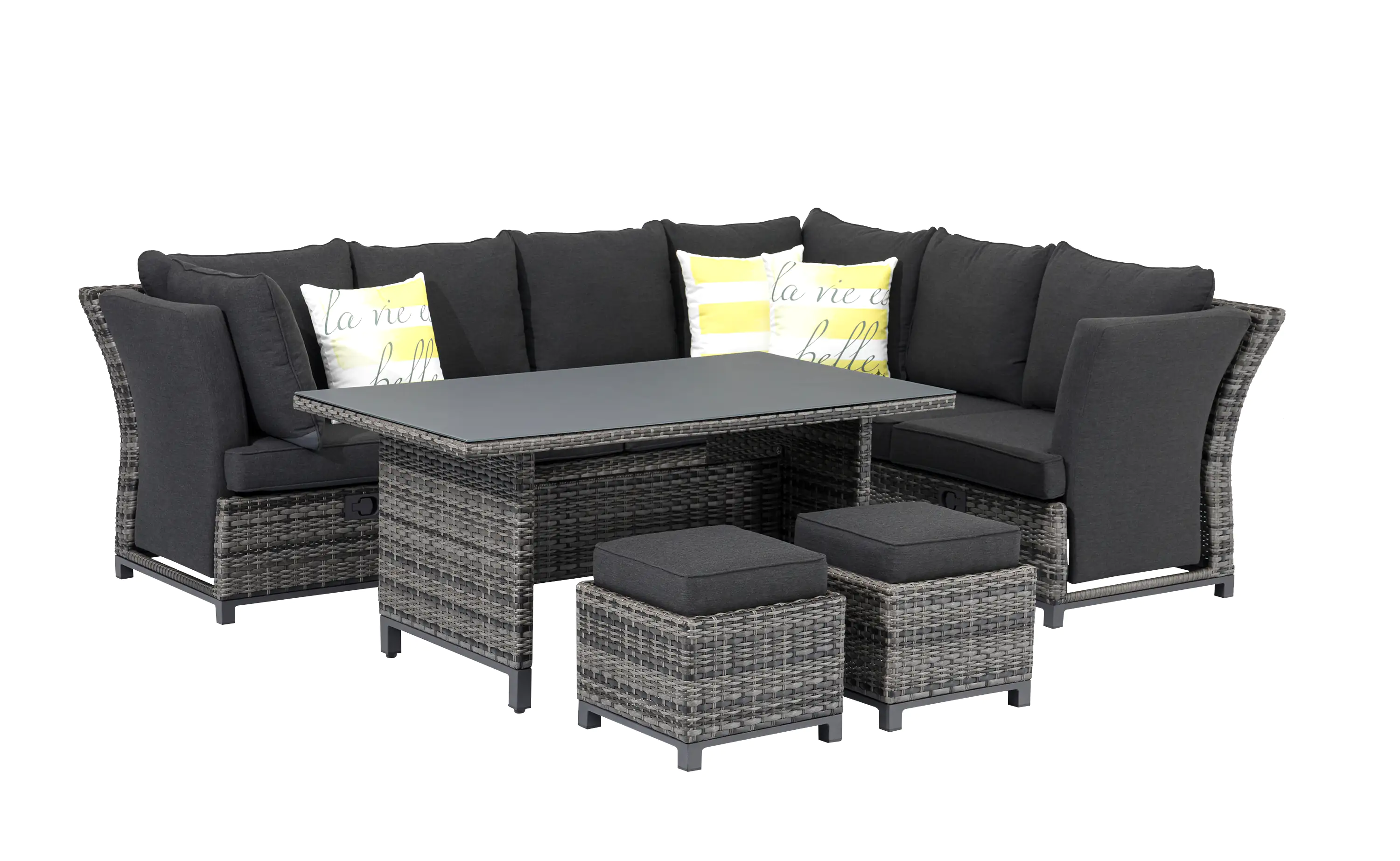 Primaster Dining Möbelset Comino Deluxe mit wetterfestem Kissen