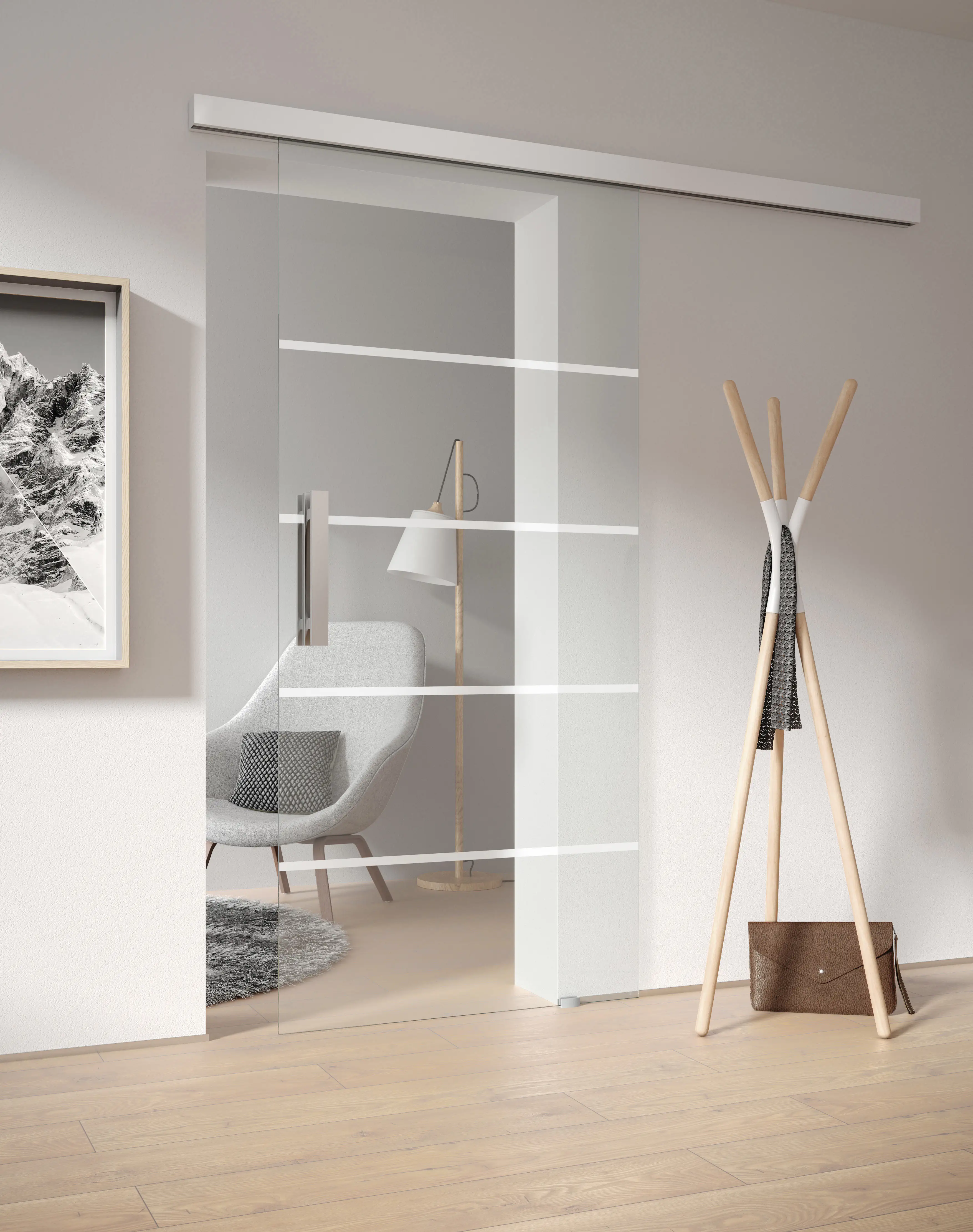 Ambiente Glas-Schiebetür Opal Dekor S 36/16 ESG, Klarglas