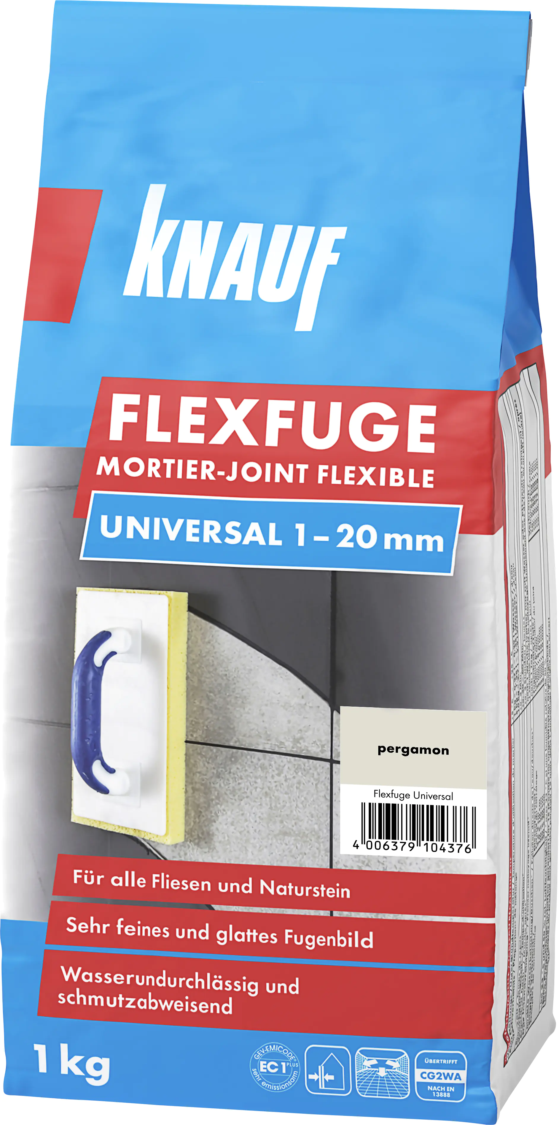 Knauf Fugenmörtel Flexfuge Universal 1 - 20 mm pergamon 1 kg