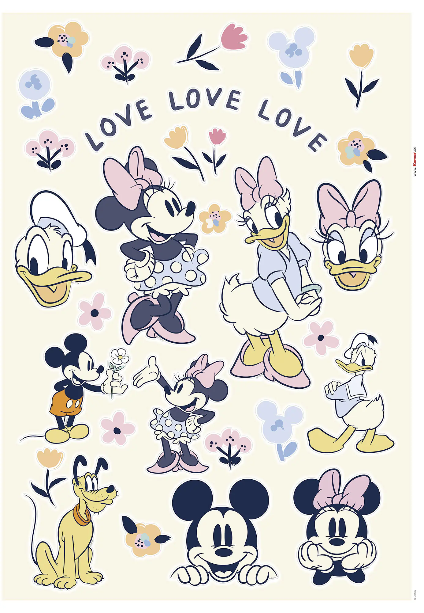 Komar Dekosticker Love Love Love 50 x 70 cm  