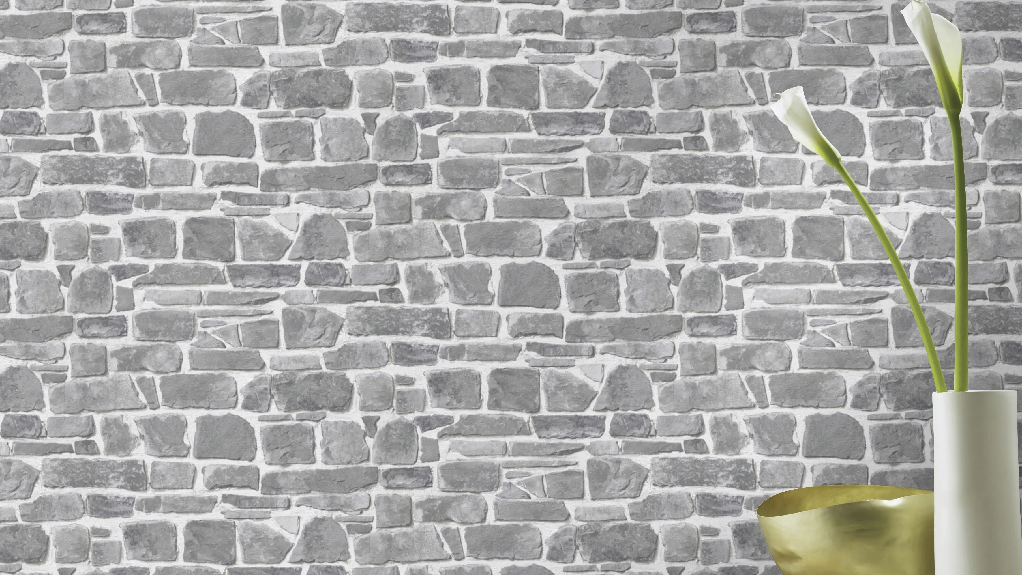 Rasch Papiertapete 265620 Selection steinoptik grau 10,05 x 0,53 m