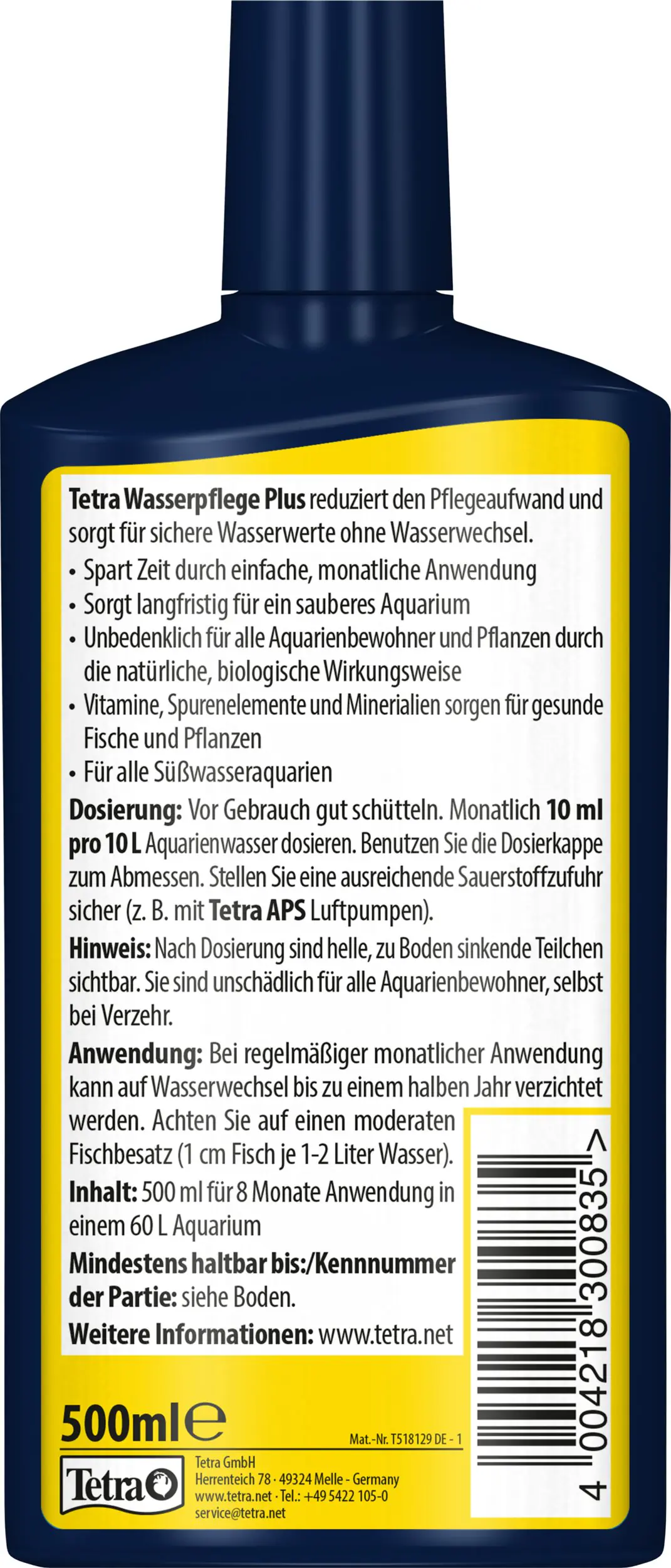 Tetra Aquariumpflege Wasserpflege Plus 500 ml