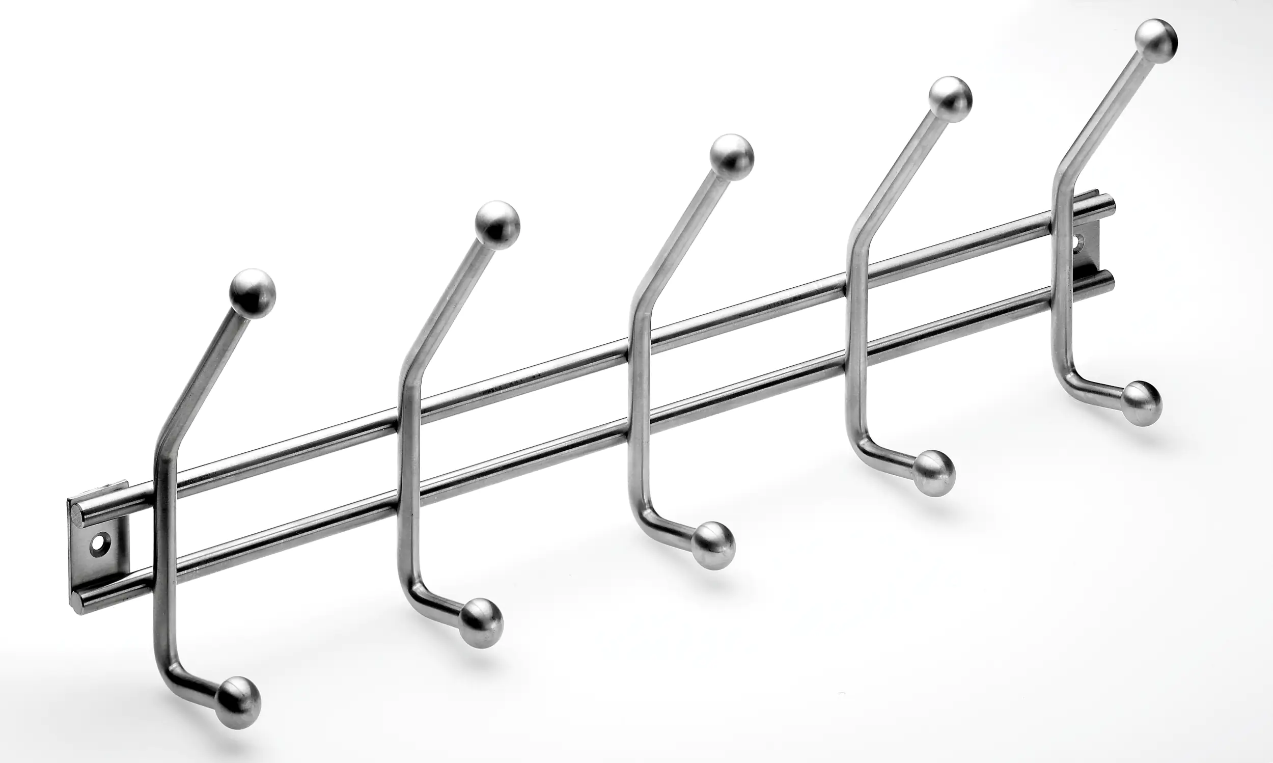 Hettich Garderobenleiste 5 Haken 45,2 x 16,0 x 6,0 cm Edelstahl Hettich Garderobenleiste 5 Haken 45,2 x 16,0 x 6,0 cm Edelstahl