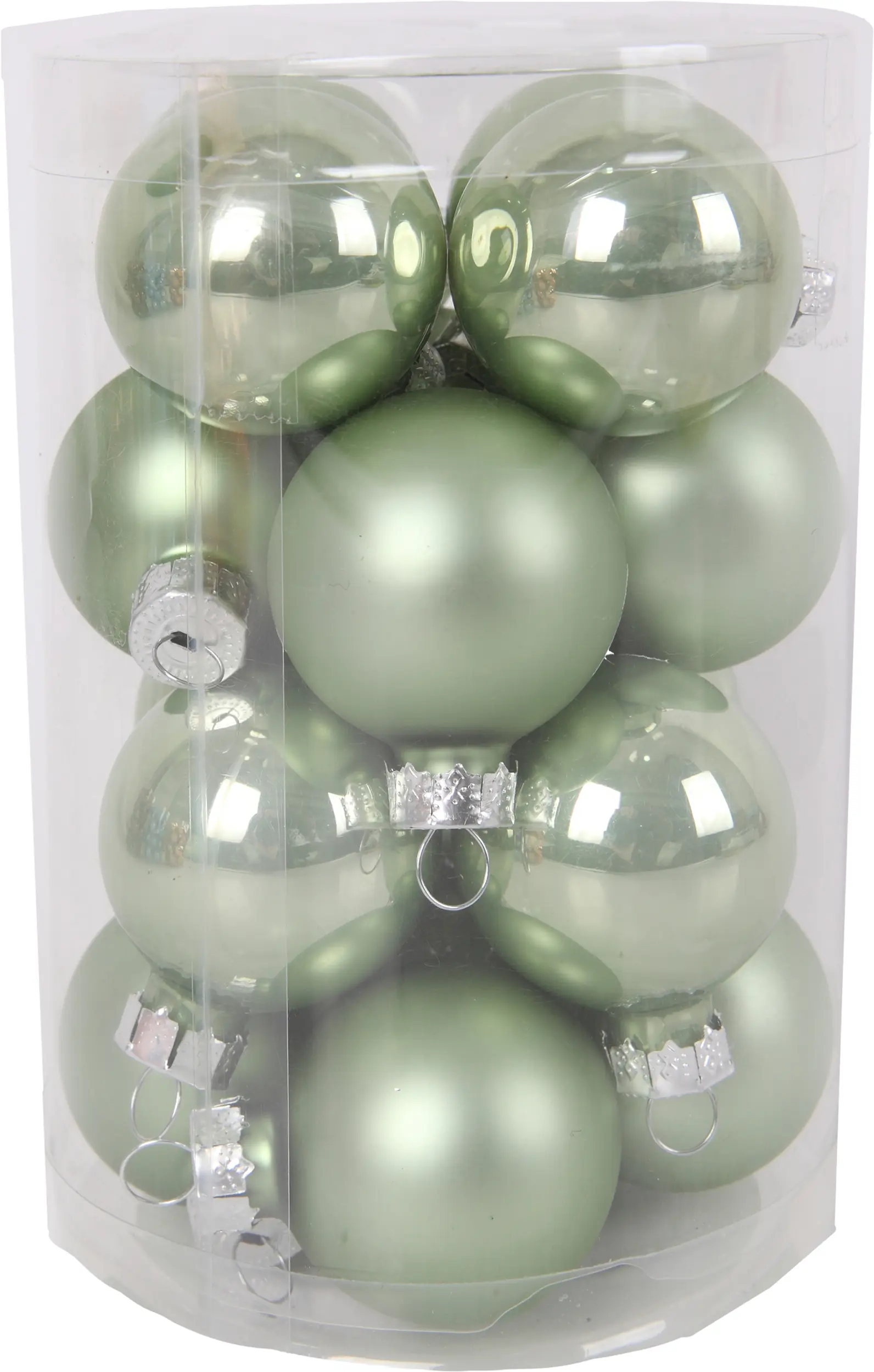 TrendLine Weihnachtskugeln aus Glas Ø 3,5 cm light green 16 Stück