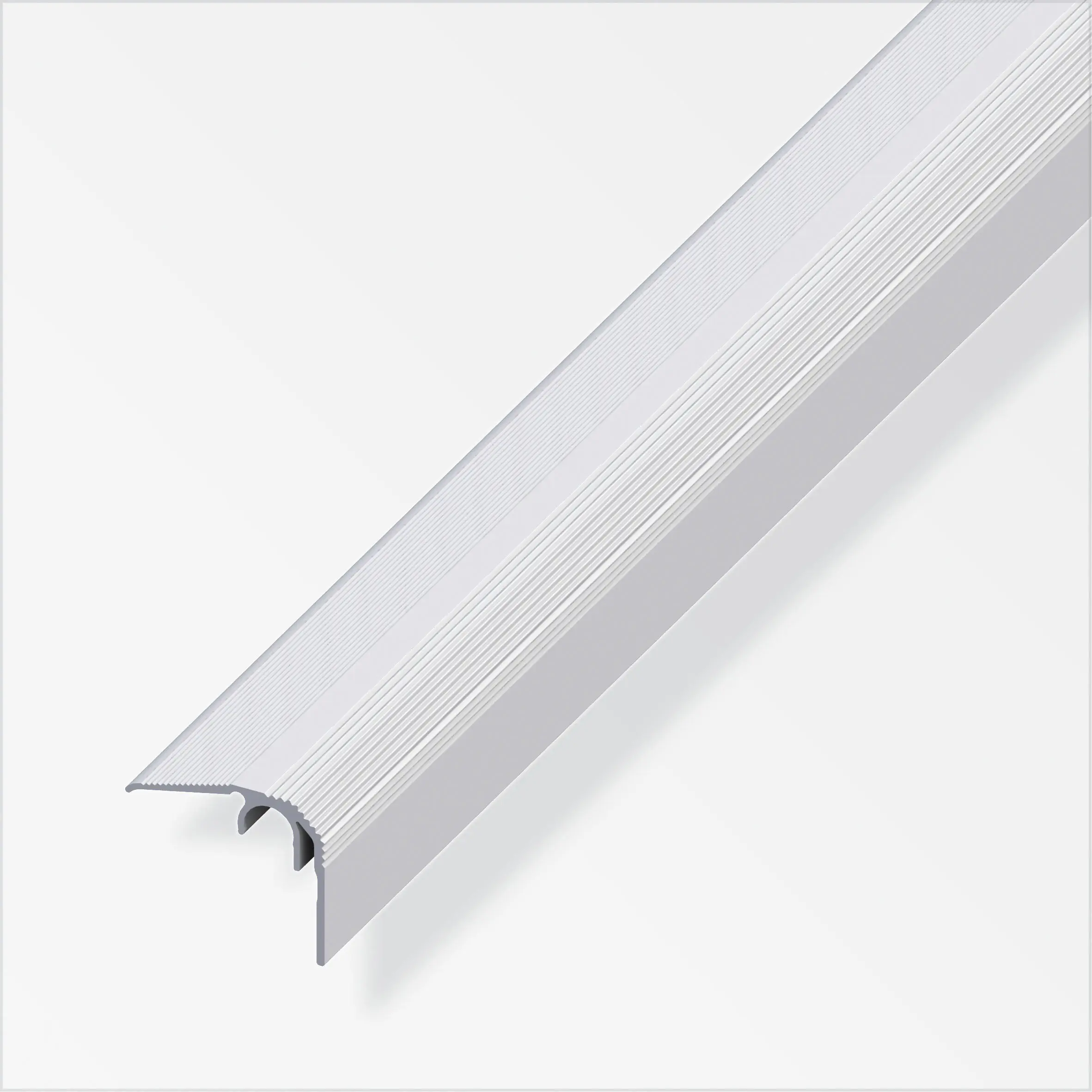 alfer Abschluss-Profil 1 m, 32 x 27 mm Aluminium eloxiert silber