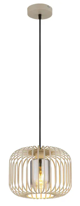 Globo Hängeleuchte Alfred 28 x 120 cm Ø x H sandfarben matt