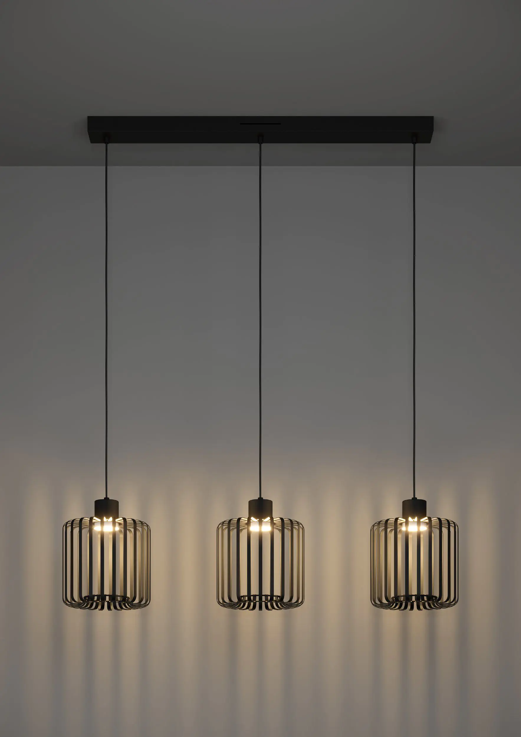 Eglo Connect LED Pendelleuchte Ginestrone-Z schwarz 90 x 20 x 110 cm