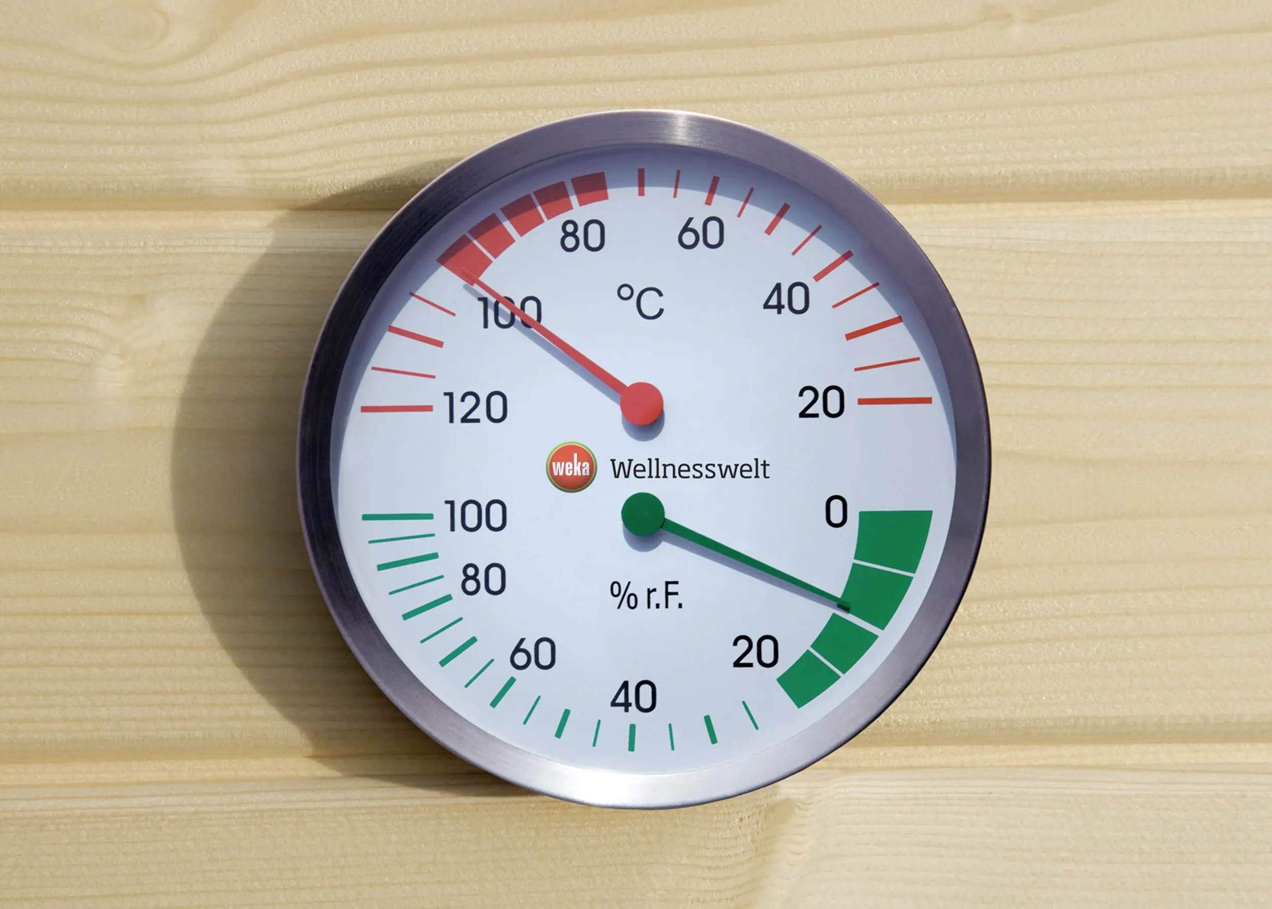 Weka Sauna Klimamesser Hygometer mit Thermometer