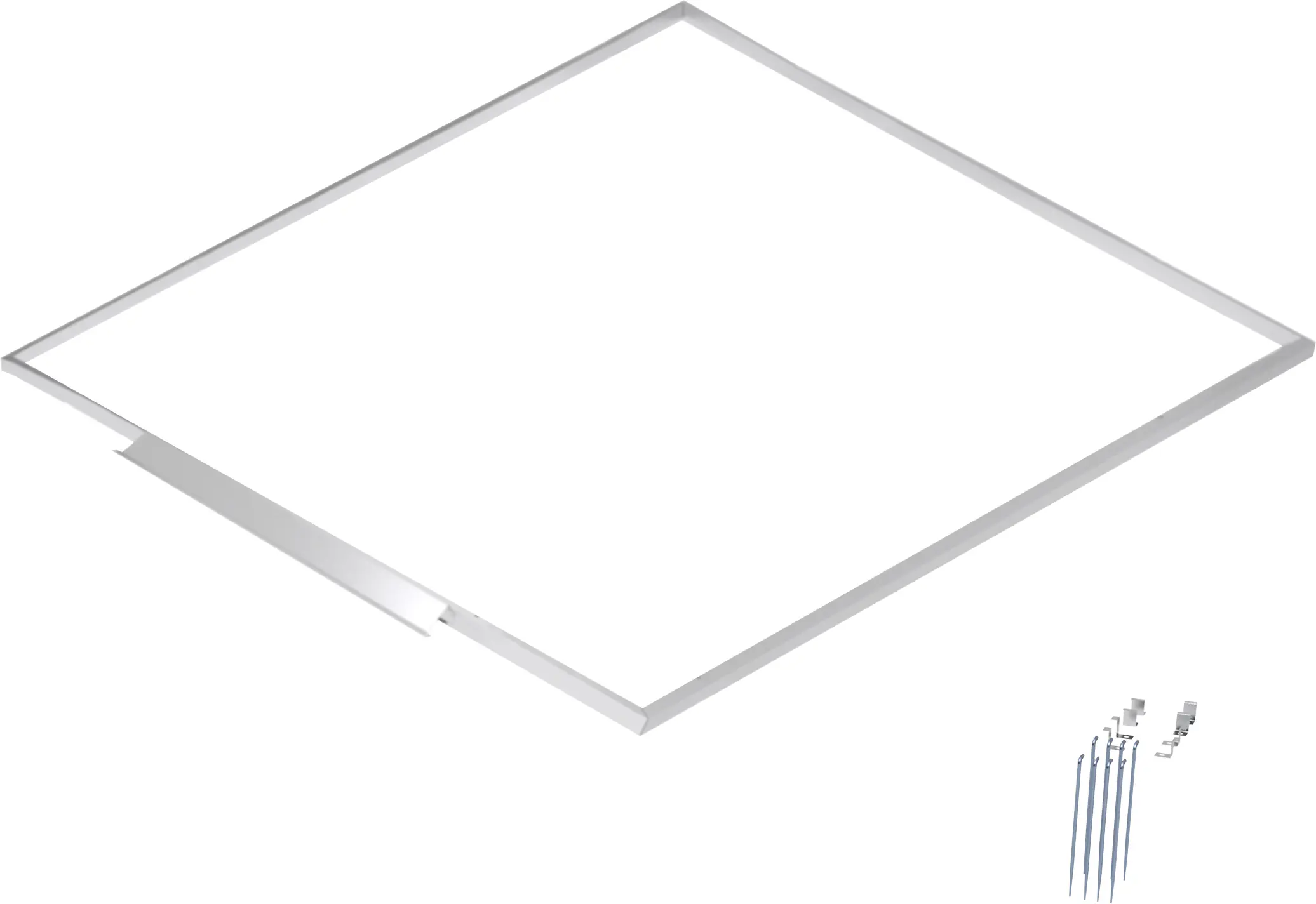 Floraworld Aluminium Bodenrahmen für Premium-Pultdach-Haus 270 × 251 x 4 cm