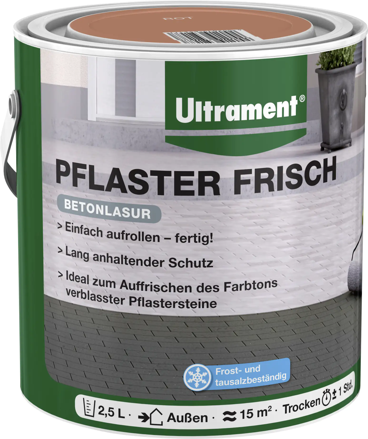4002019652177 Ultrament Pflaster Frisch 2,5 L rot