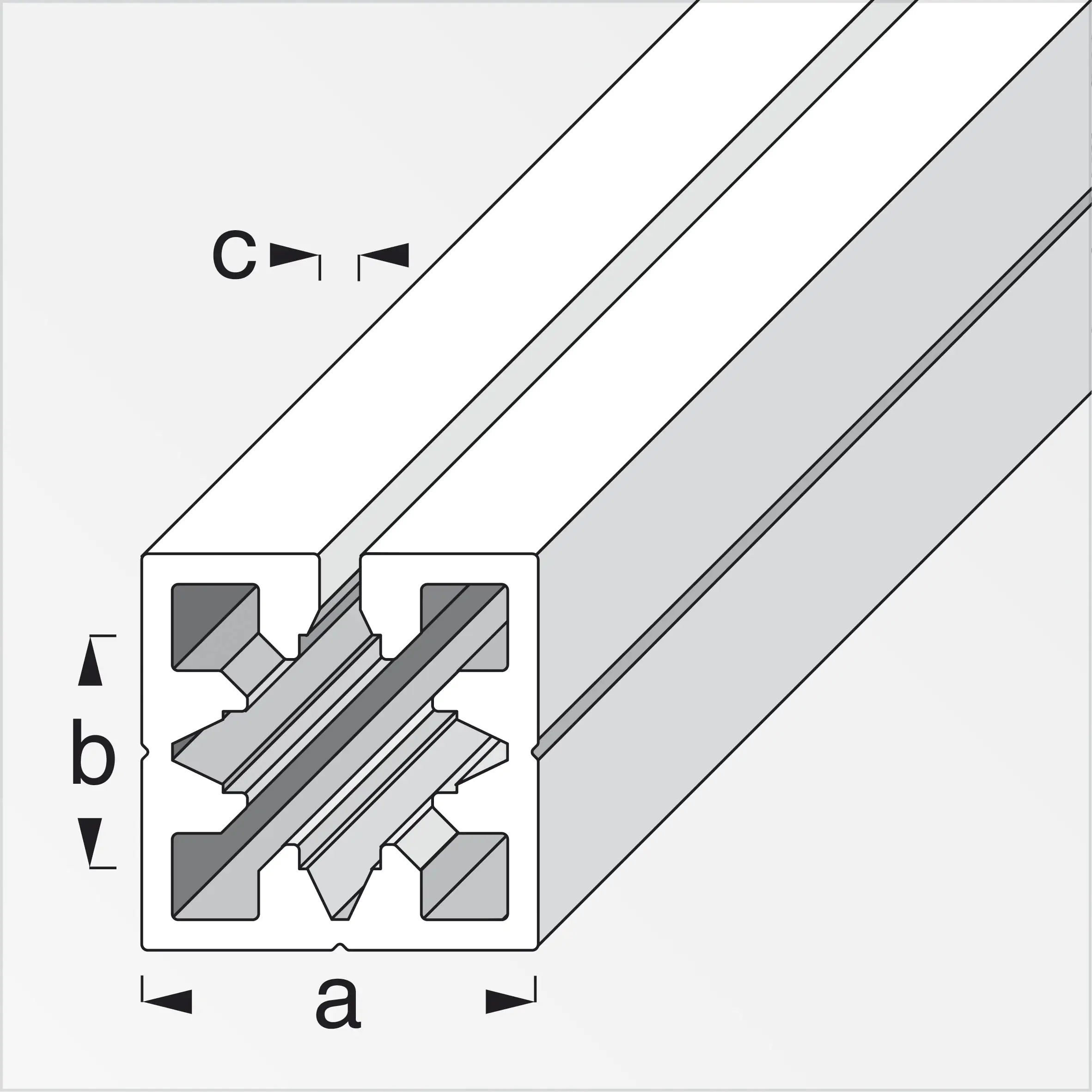 alfer Quadratrohr Aluminium 