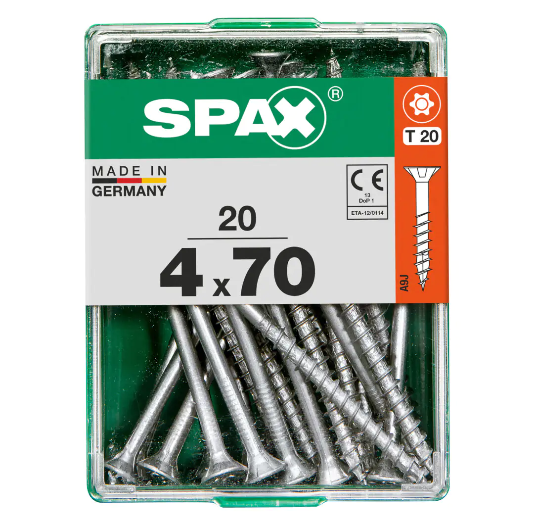 Spax Universalschrauben 4.0 x 70 mm TX 20 - 20 Stk. Spax Universalschrauben 4.0 x 70 mm TX 20 - 20 Stk.
