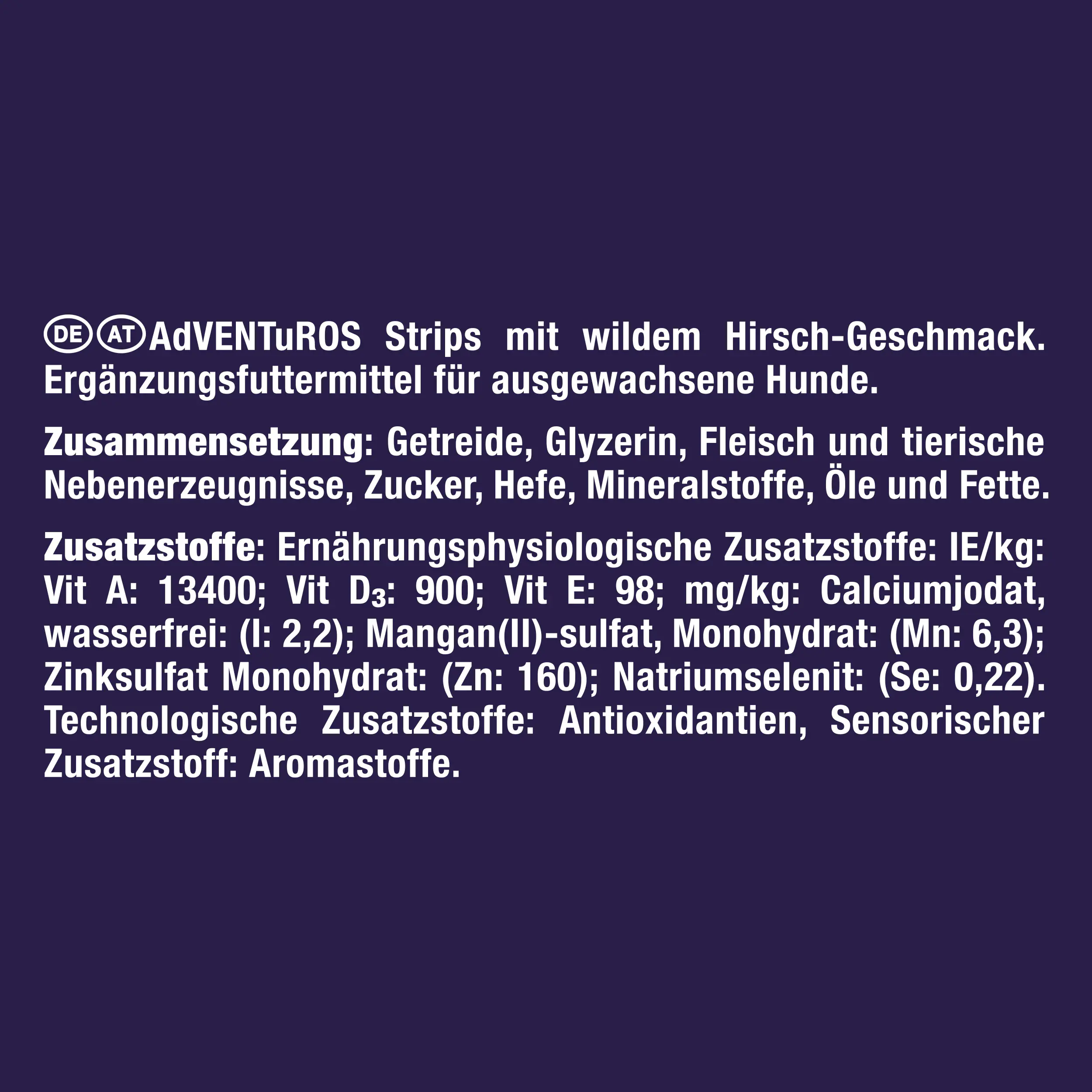 Adventuros mit Hirschgeschmack 90 g Adventuros mit Hirschgeschmack 90 g