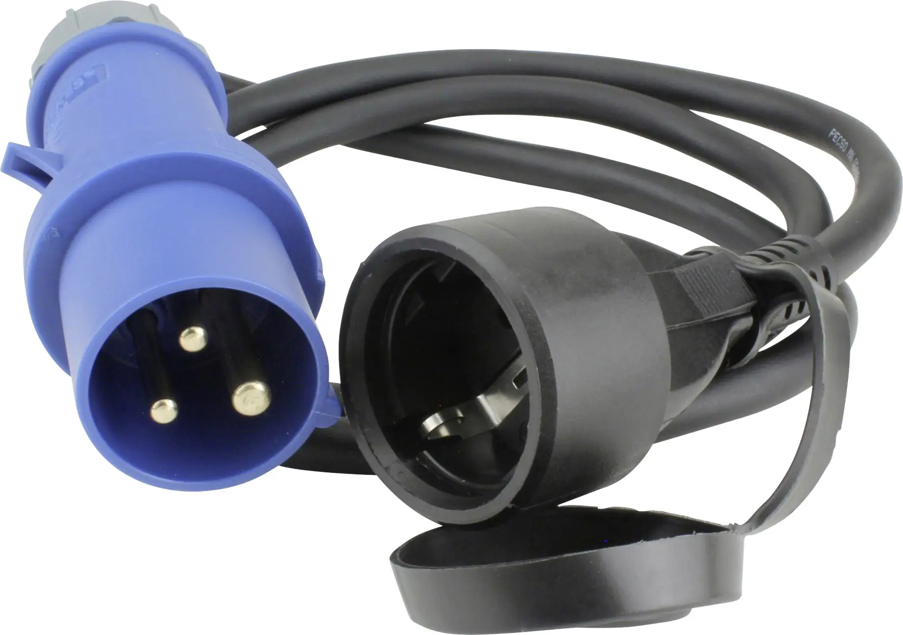 Caravan-CEE-Adapter 16A H07RN-F3G2,5 1,5m blau