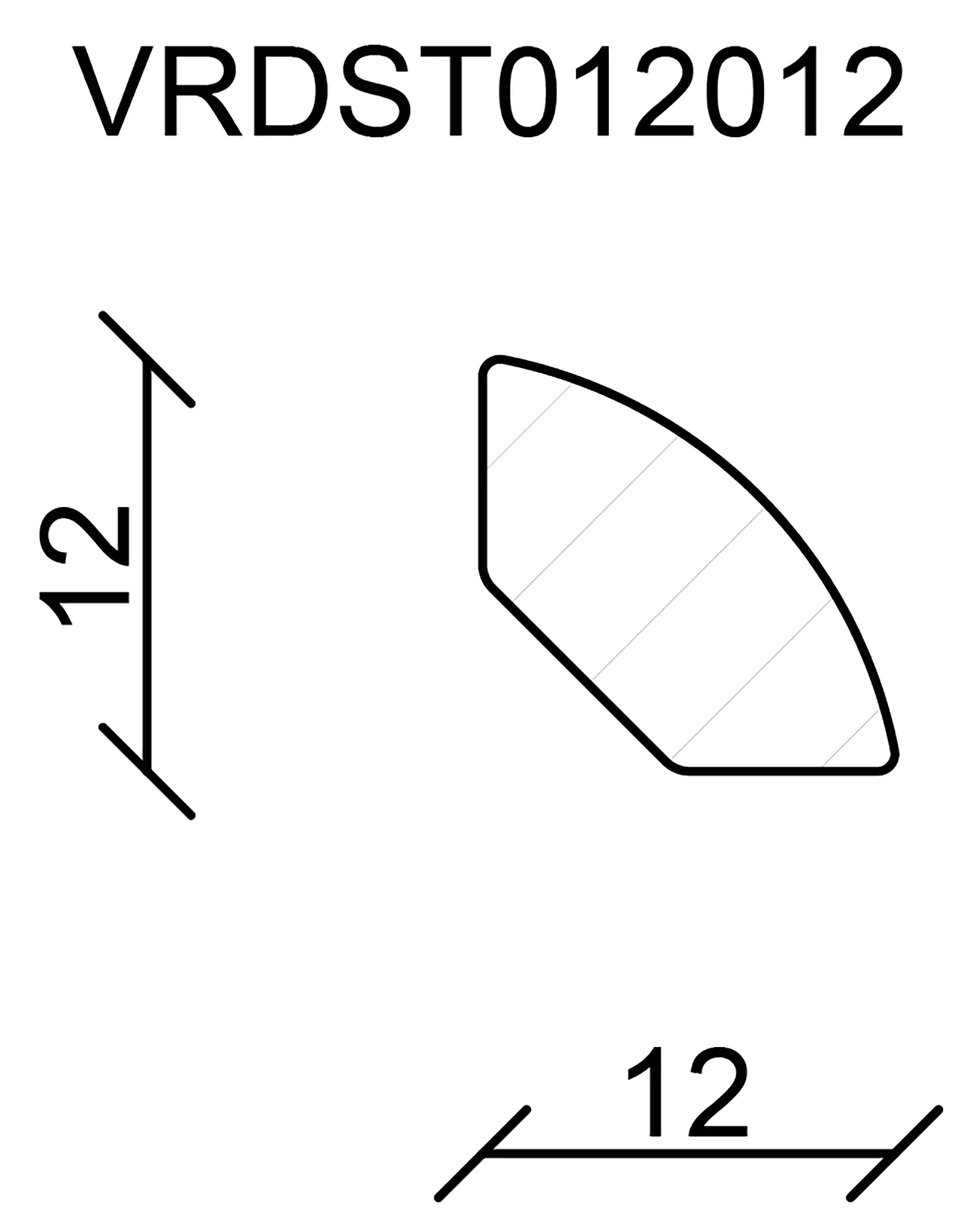 FN Neuhofer Viertelrundstab 240 cm 12 x 12 mm