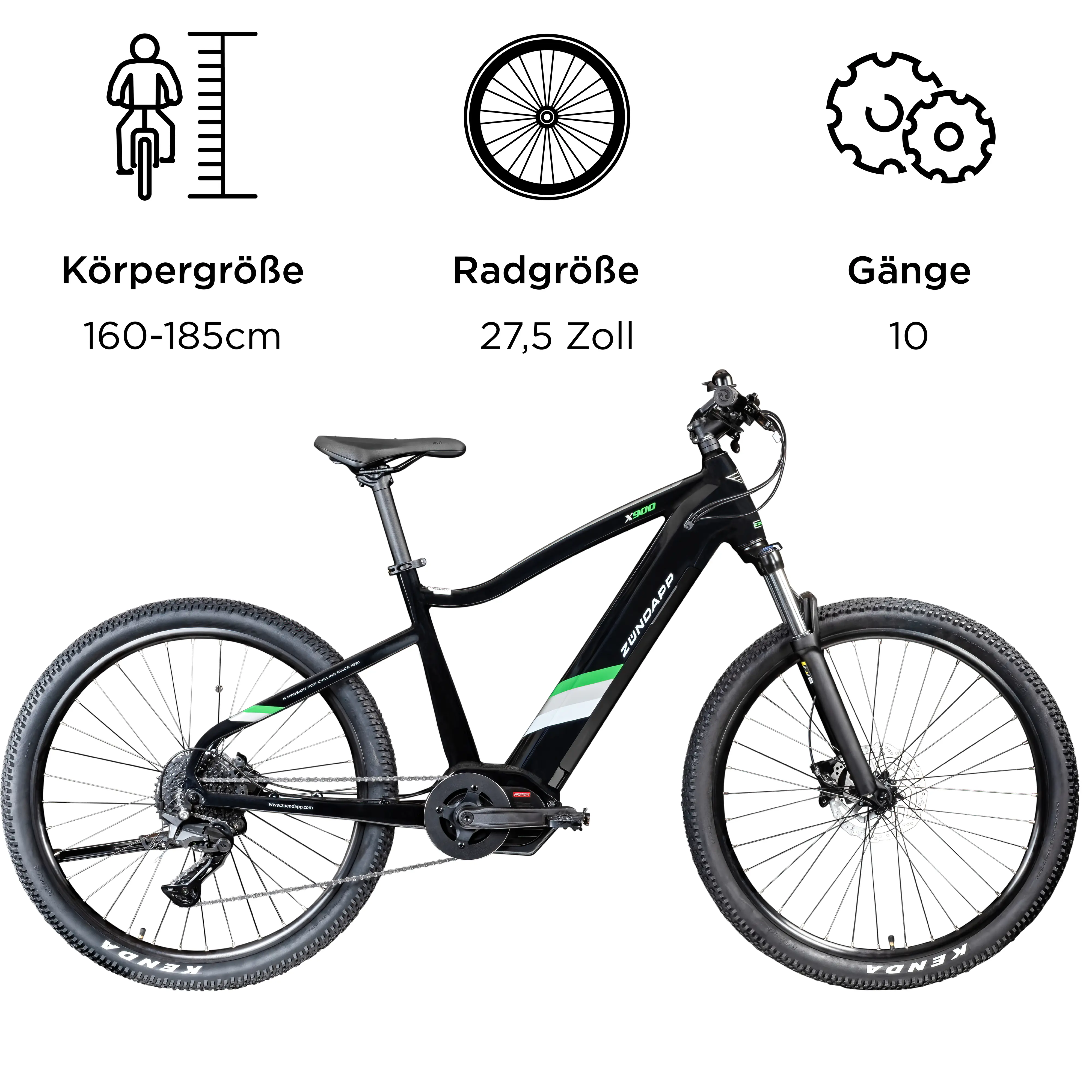 Zündapp E-Bike MTB X900 27,5 Zoll 10-Gang 733 Wh schwarz Zündapp E-Bike MTB X900 27,5 Zoll 10-Gang 733 Wh schwarz