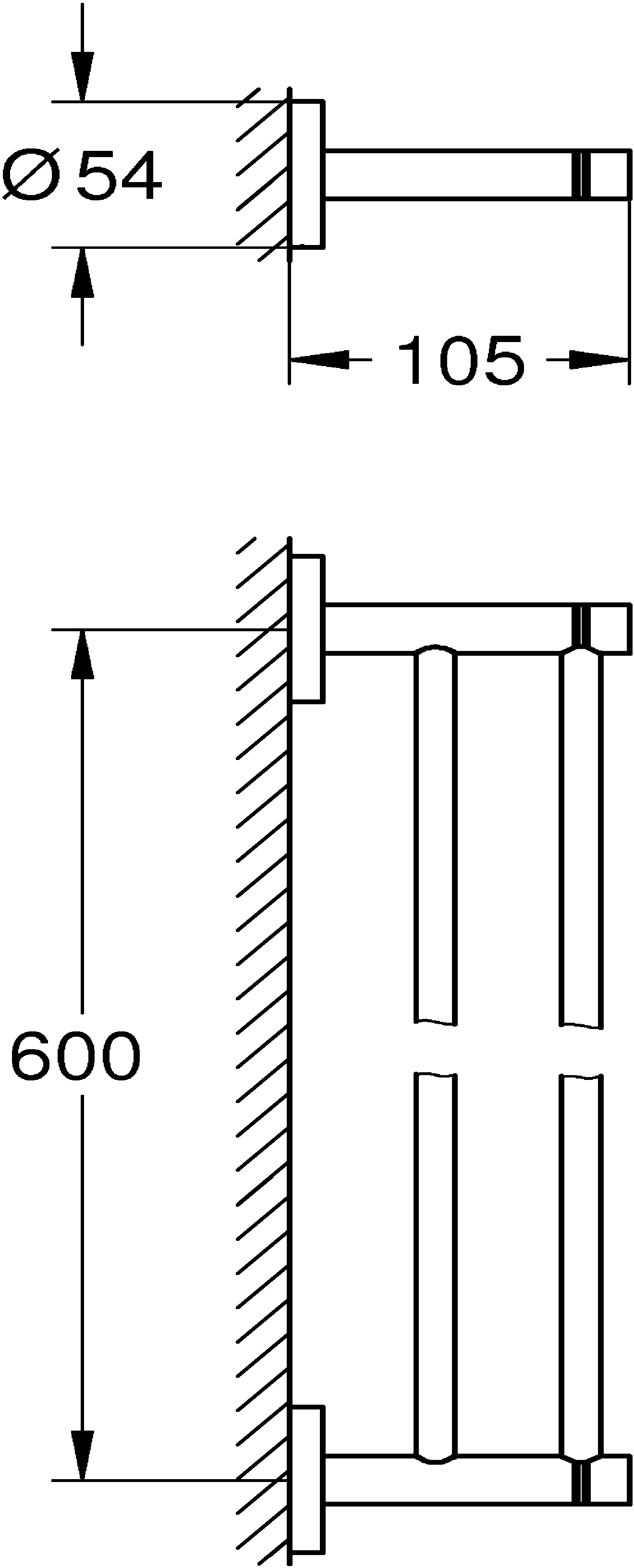 Grohe Start Doppel-Badetuchhalter chrom mit langlebiger Oberfläche Grohe Start Doppel-Badetuchhalter chrom mit langlebiger Oberfläche