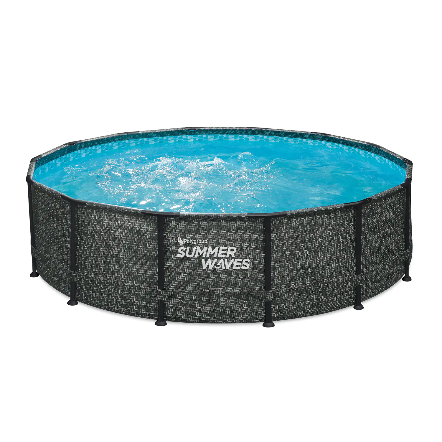 Summer Waves Pool Frame Dark Herringbone Print Elite 4,27 m x 1,07 m