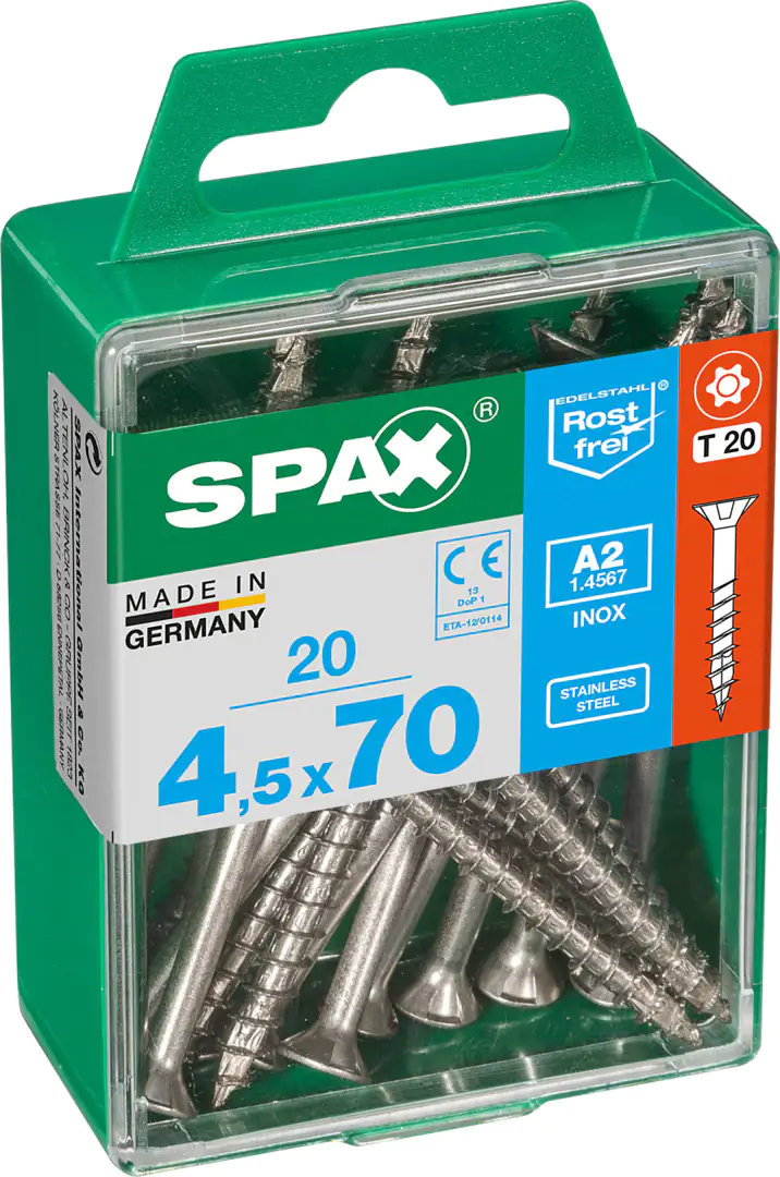 Spax Universalschrauben 4.5 x 70 mm TX 20 - 20 Stk.