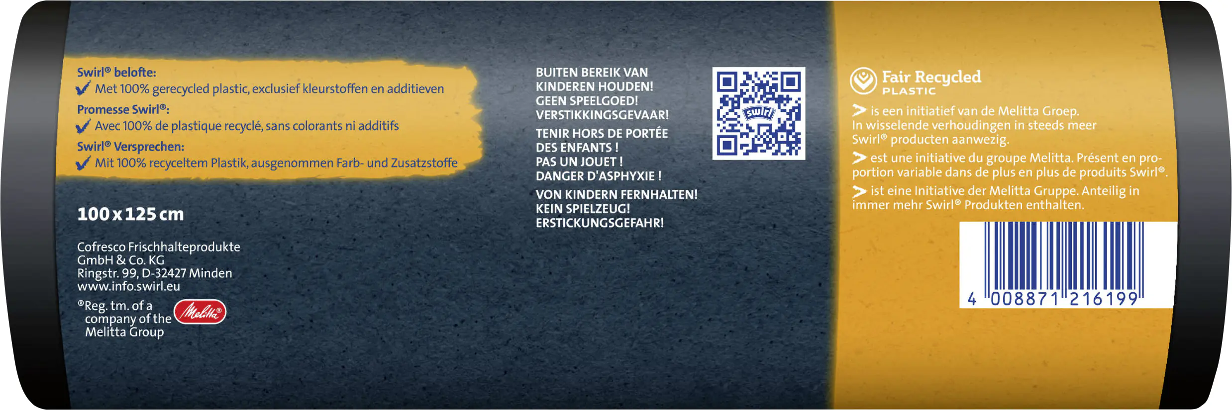 Swirl® Schwerlast-Säcke Profi mit Zugband 240 L Reißfest & Dicht