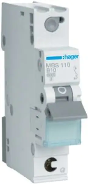 Hager Leitungsschutzschalter B 10A 1-polig MBS110 QuickConnect