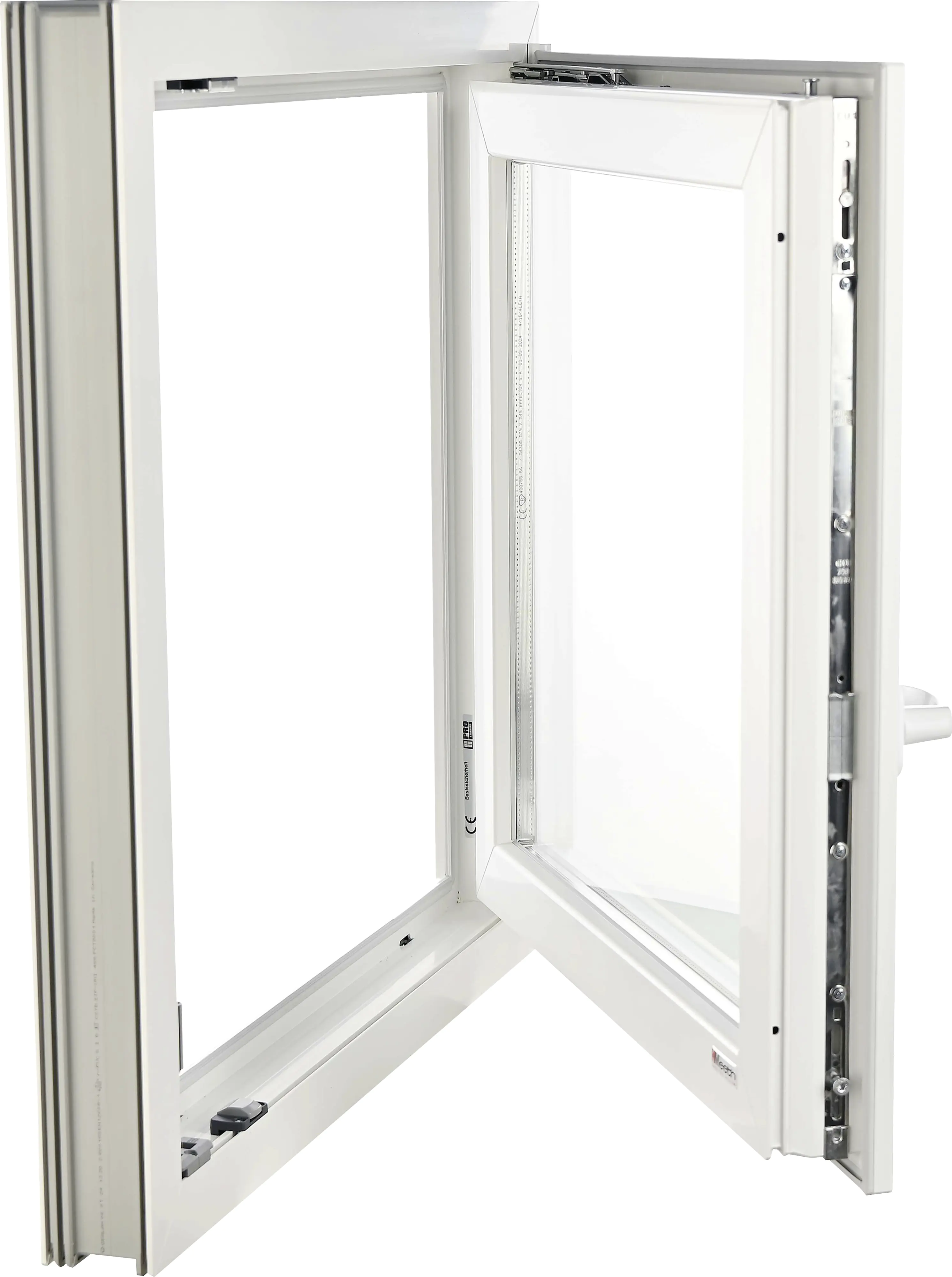  Kunststofffenster Dreh-Kipp, DIN links, weiß, Serie G74/2, Modell 01