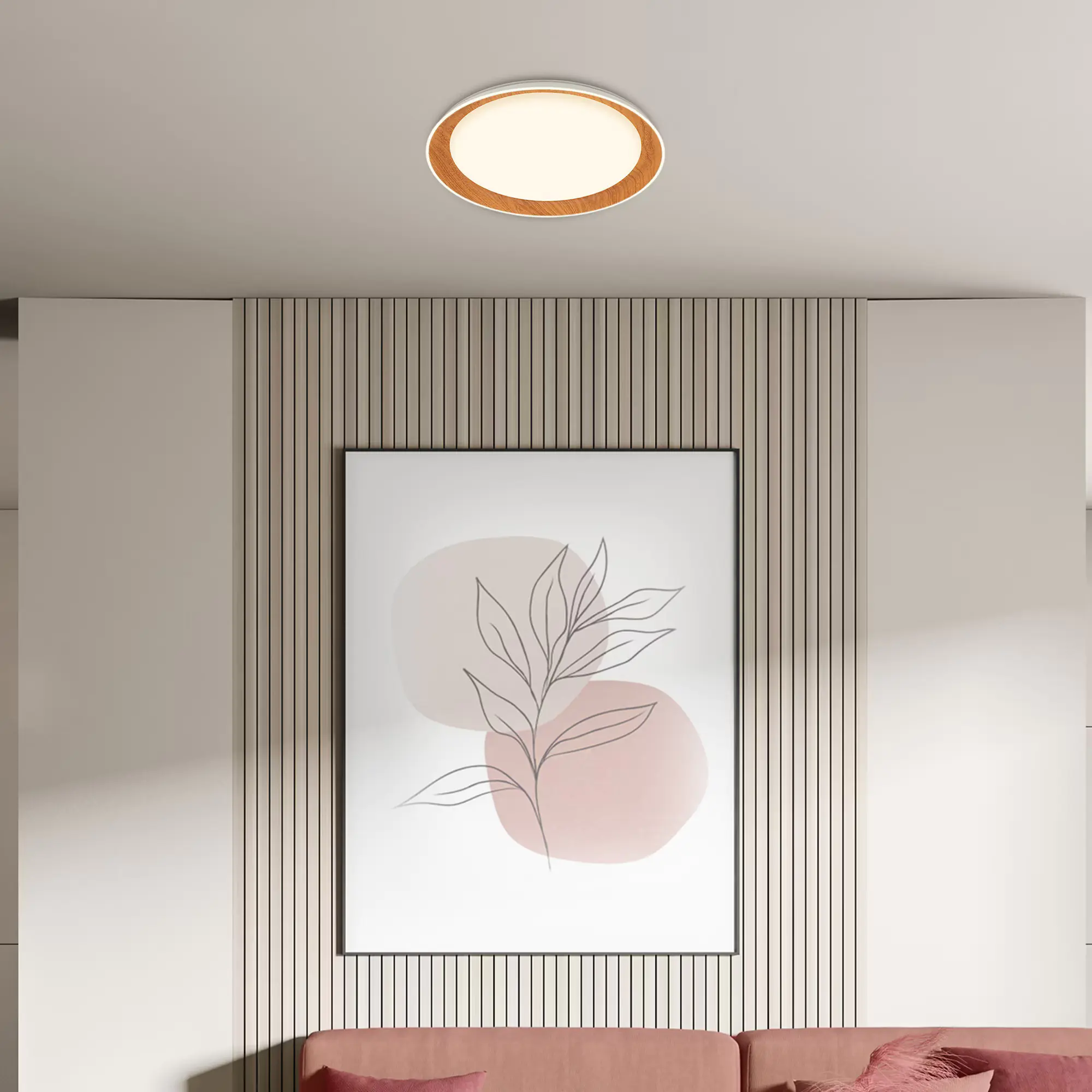 Di-Ka LED Deckenleuchte Frame 24W, 2600lm, 3000K, Holz, weiß Di-Ka LED Deckenleuchte Frame 24W, 2600lm, 3000K, Holz, weiß