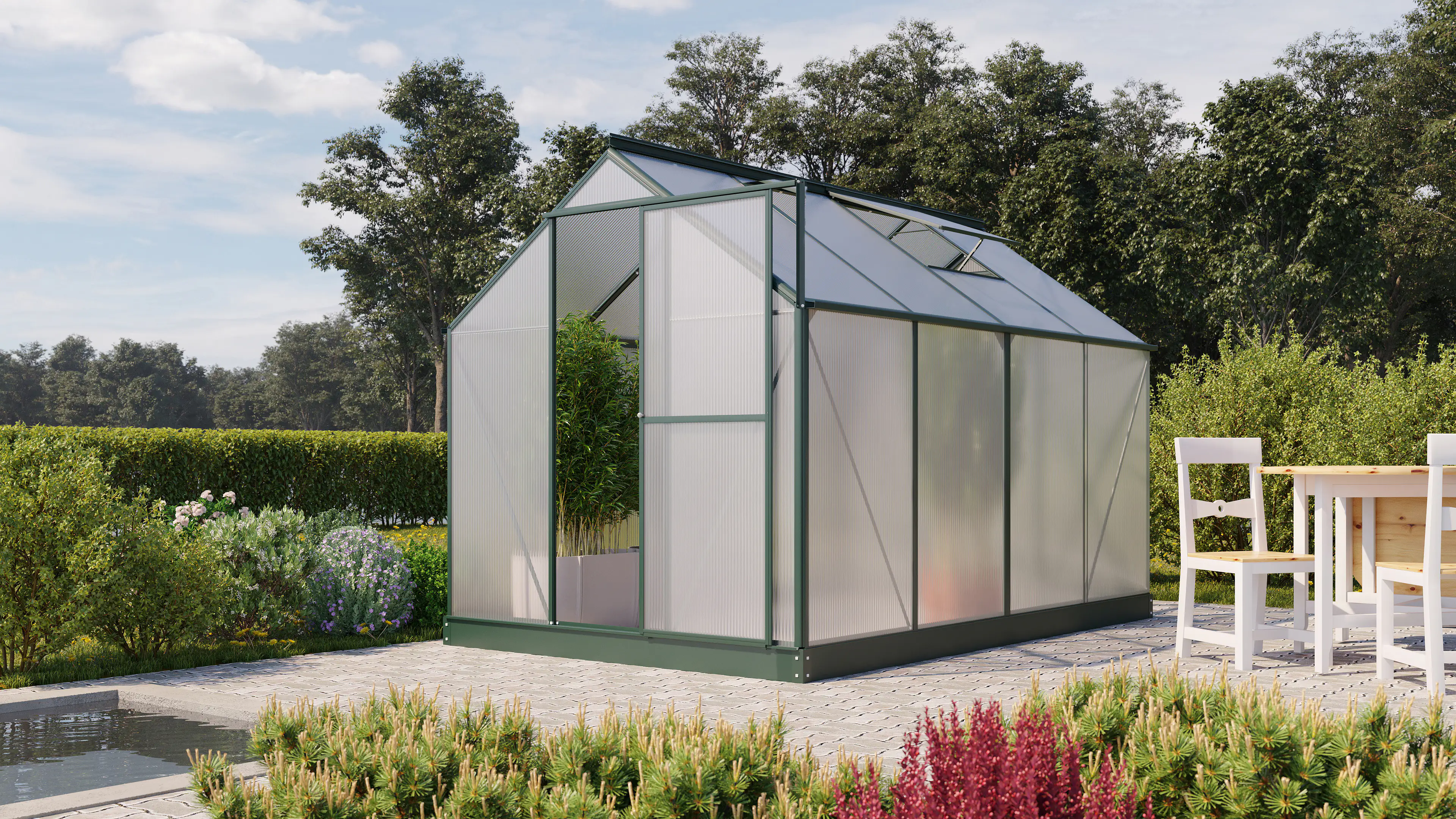 Vitavia Gewächshaus Eos 6000 190 x 302 cm 6 mm Hohlkammerplatten