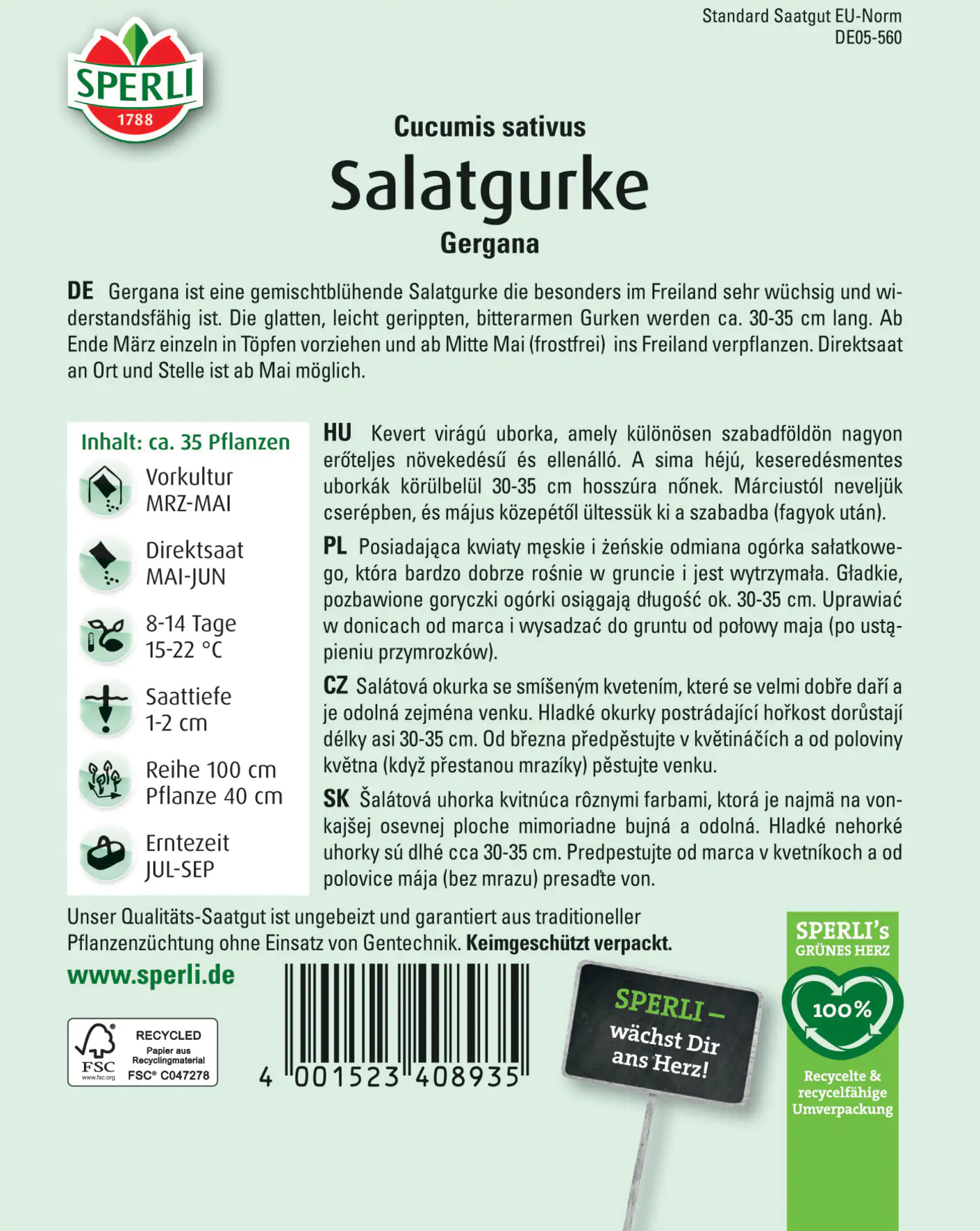 Sperli Salatgurke Gergana