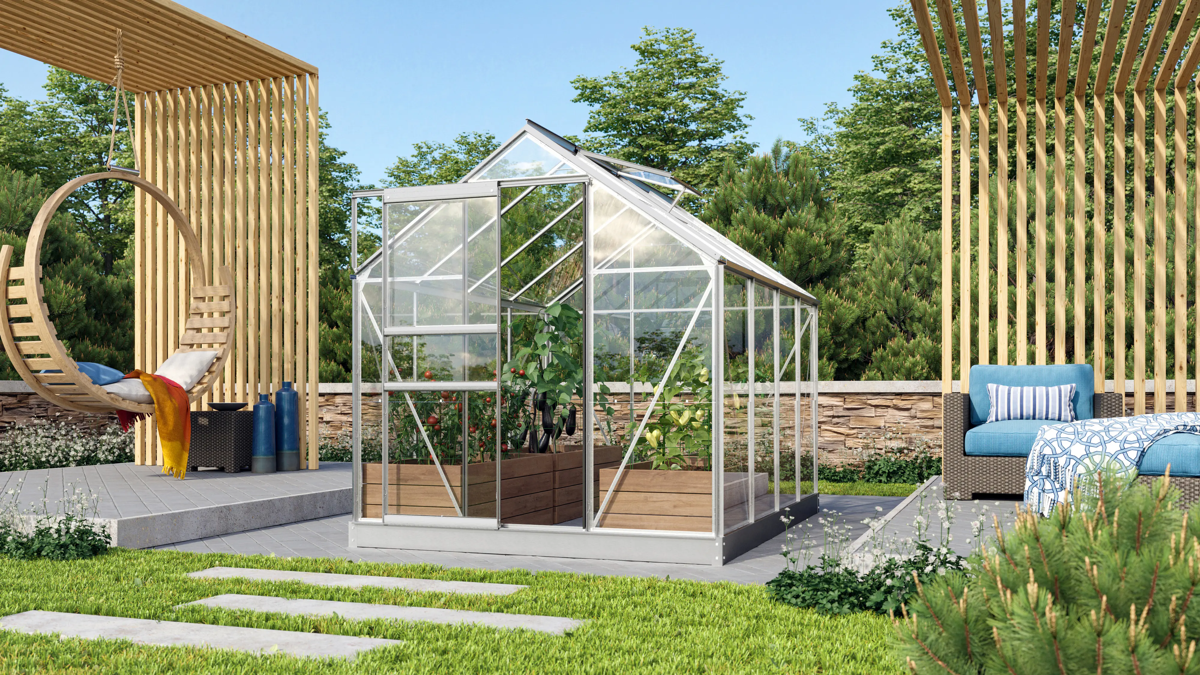 Vitavia Gewächshaus Venus 5000 192 x 254 cm 3 mm ESG