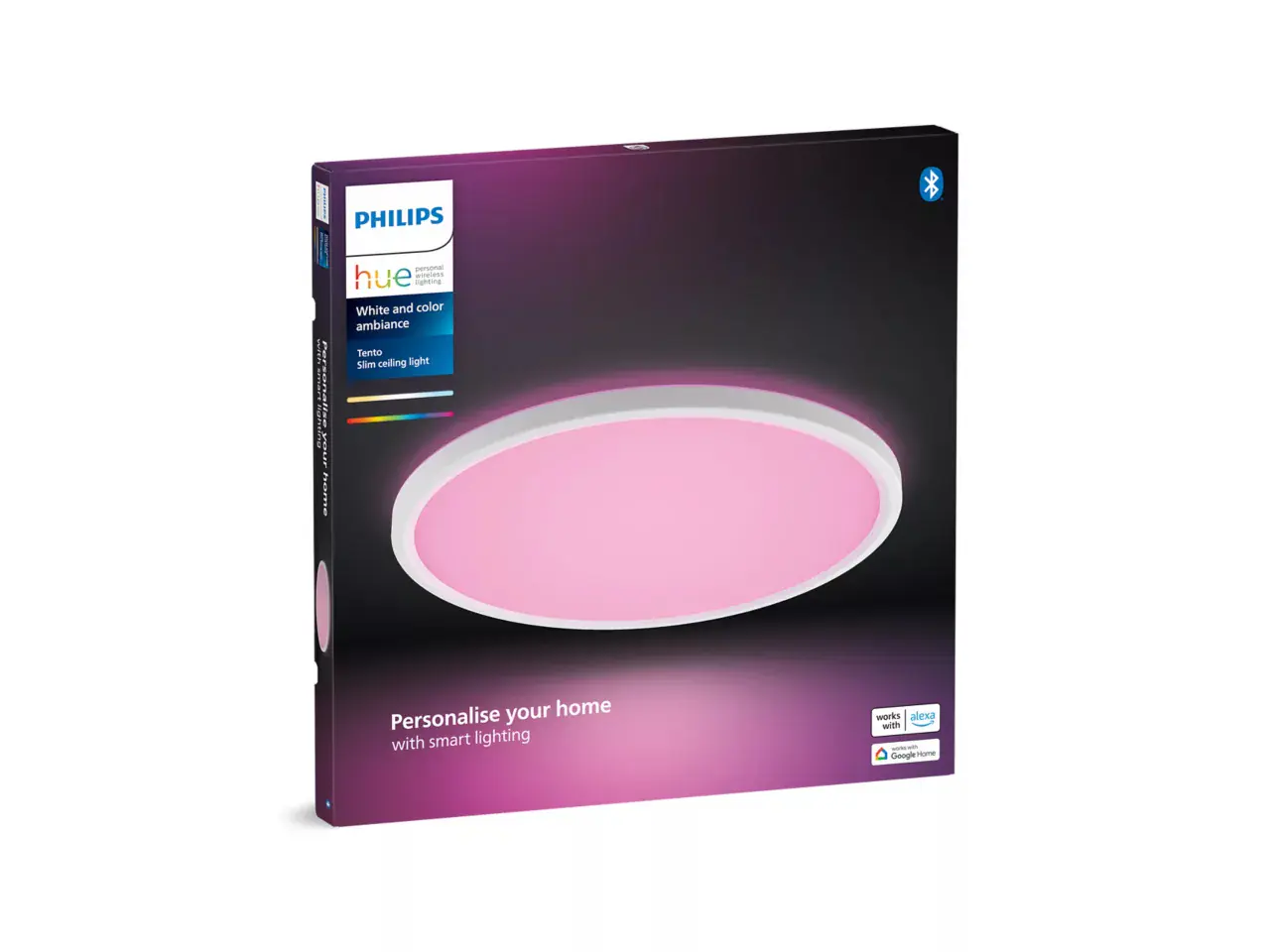 Philips Hue LED Deckenleuchte Tento + Wandschalter rund weiß RGB Ø 43 cm RGB